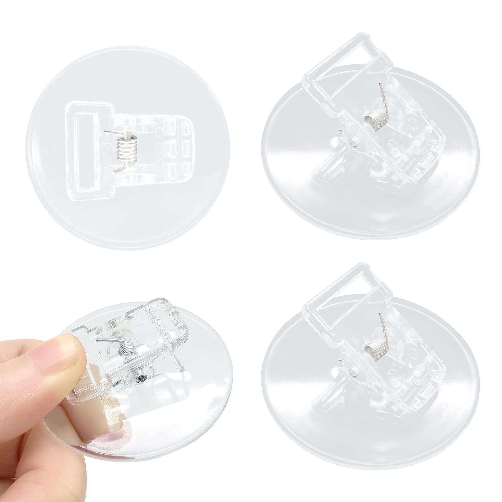 4 Pack Shower Curtain Clips, Windproof Shower Splash Guard,Self Adhesive Shower Curtain Holder For Inside Shower Splash Water Wa