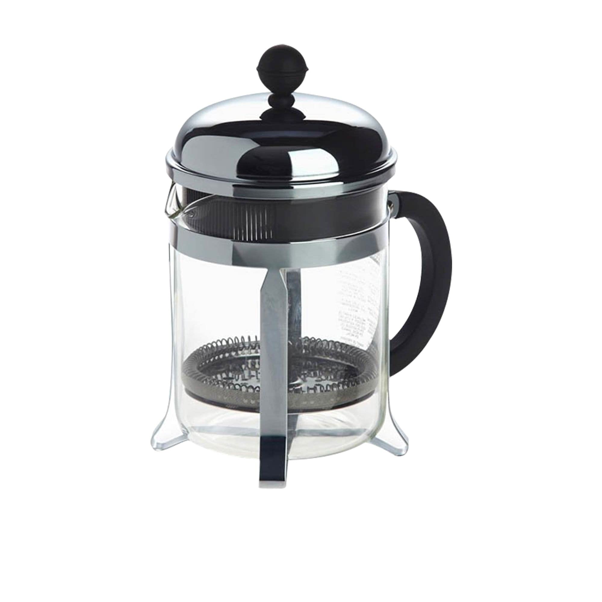Bodum 17oz Chambord French Press Coffee Maker, High-Heat Borosilicate Glass, Polished Stainless Steel - Made in Portugal