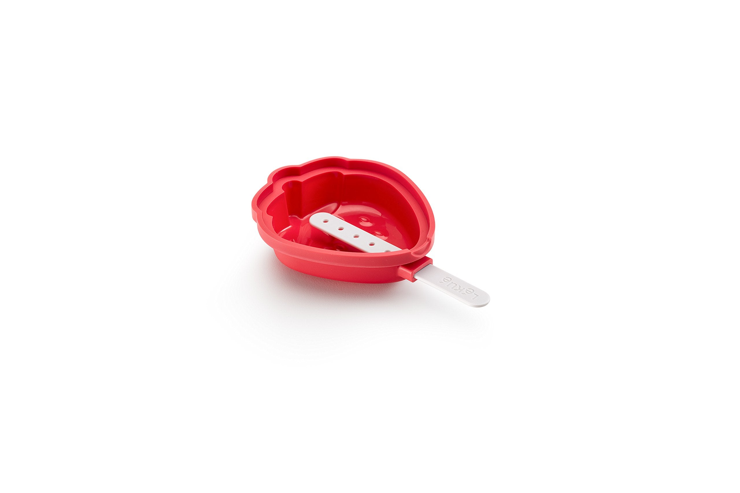 Lekue 3400265R14U150 Strawberry Ice-Cream Mold, Red