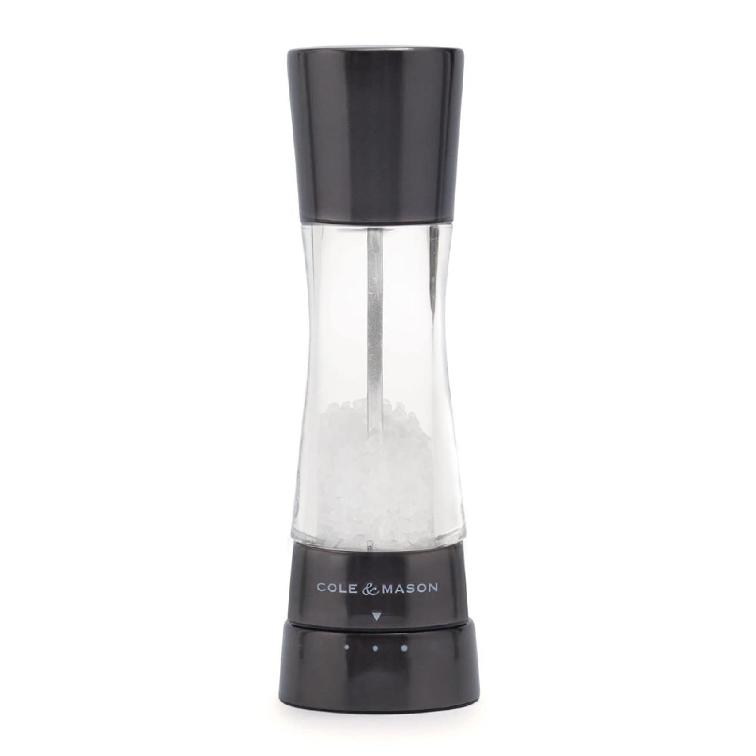 Cole & Mason Derwent Salt Grinder - Gunmetal Mill Includes Gourmet Precision Mechanism And Premium Sea Salt
