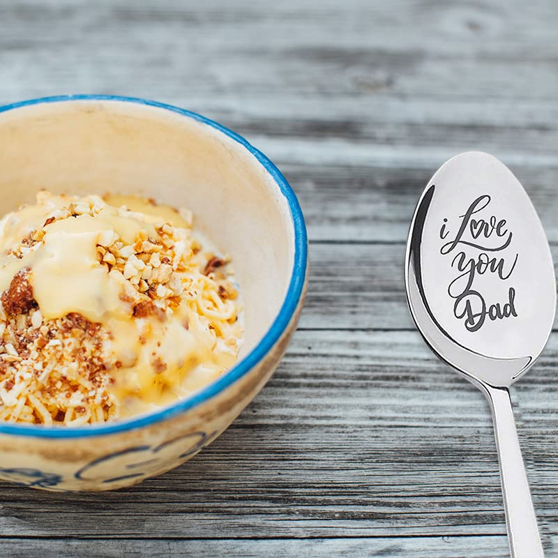 Dad Father Gifts Spoon From Daughter Son I Love You Dad Spoons For Dad Daddy Christmas Birthday Gifts For Dad Father Ice Cream S