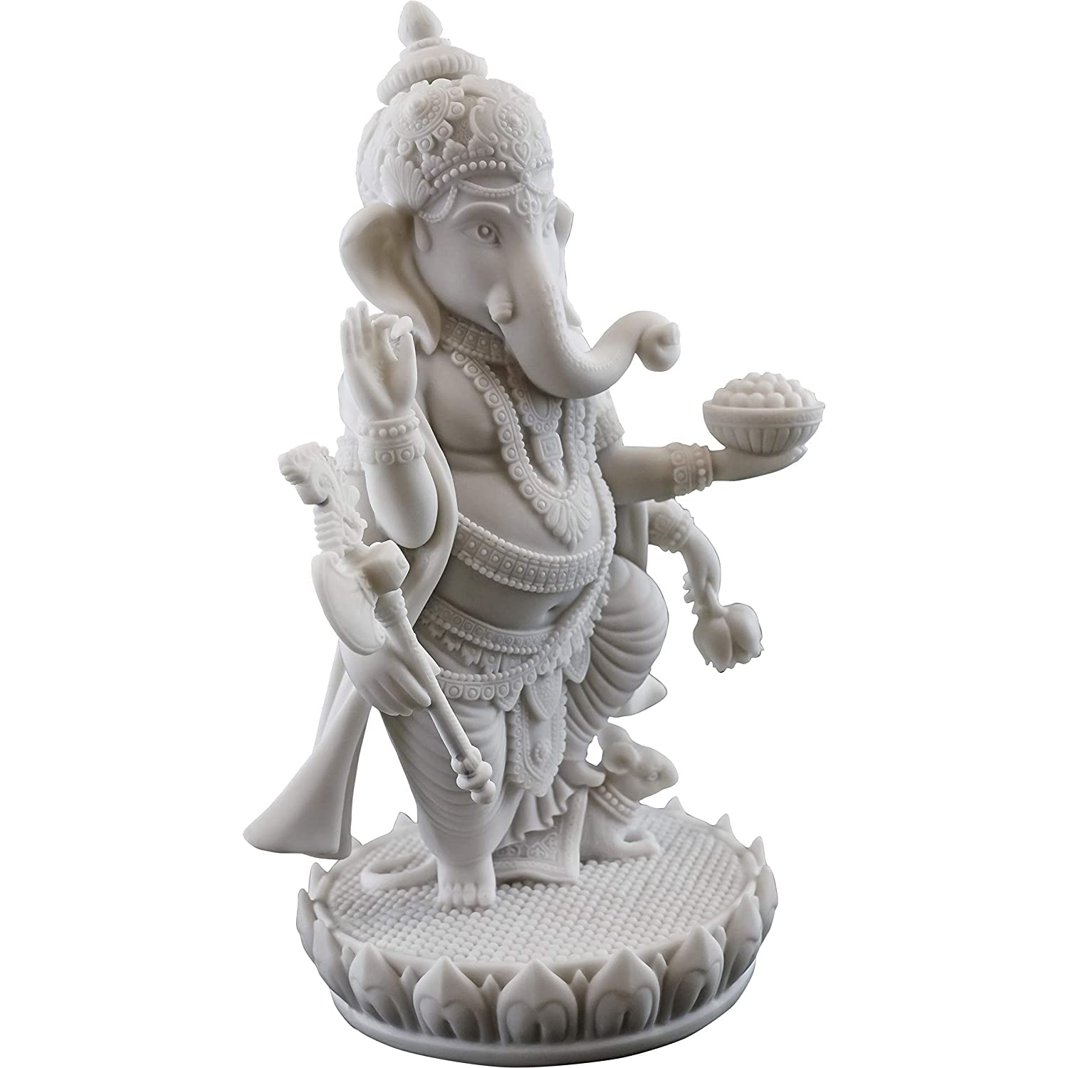 Sri Krishna Culture-New Big Beautiful Standing Ganesh For Home Decoration-Height-8 Inches-Antique Finish-Resin