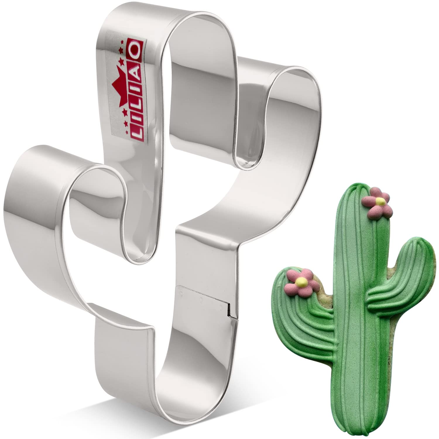 Liliao 3.8 Inch Cactus Cookie Cutter, Stainless Steel