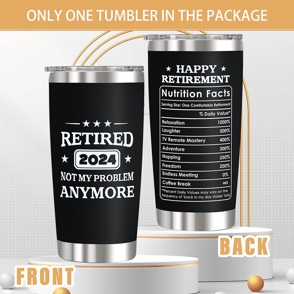 Qtds Retirement Gifts For Men 2024 - Best Funny Retirement Gifts For Teachers Coworkers Boss Doctors - Retired Gifts For Men, Hu