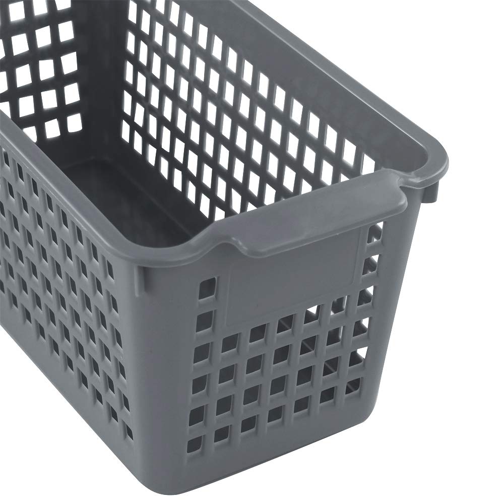 Doryh Plastic Baskets For Organizing, Grey, Set Of 4