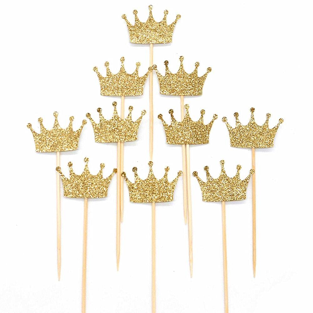 Atorse Glitter Paper Crown Shape Cake Topper Pick Wedding Party Favor Decoration Pack Of 20Home & Garden|Wedding Supplies|Weddin