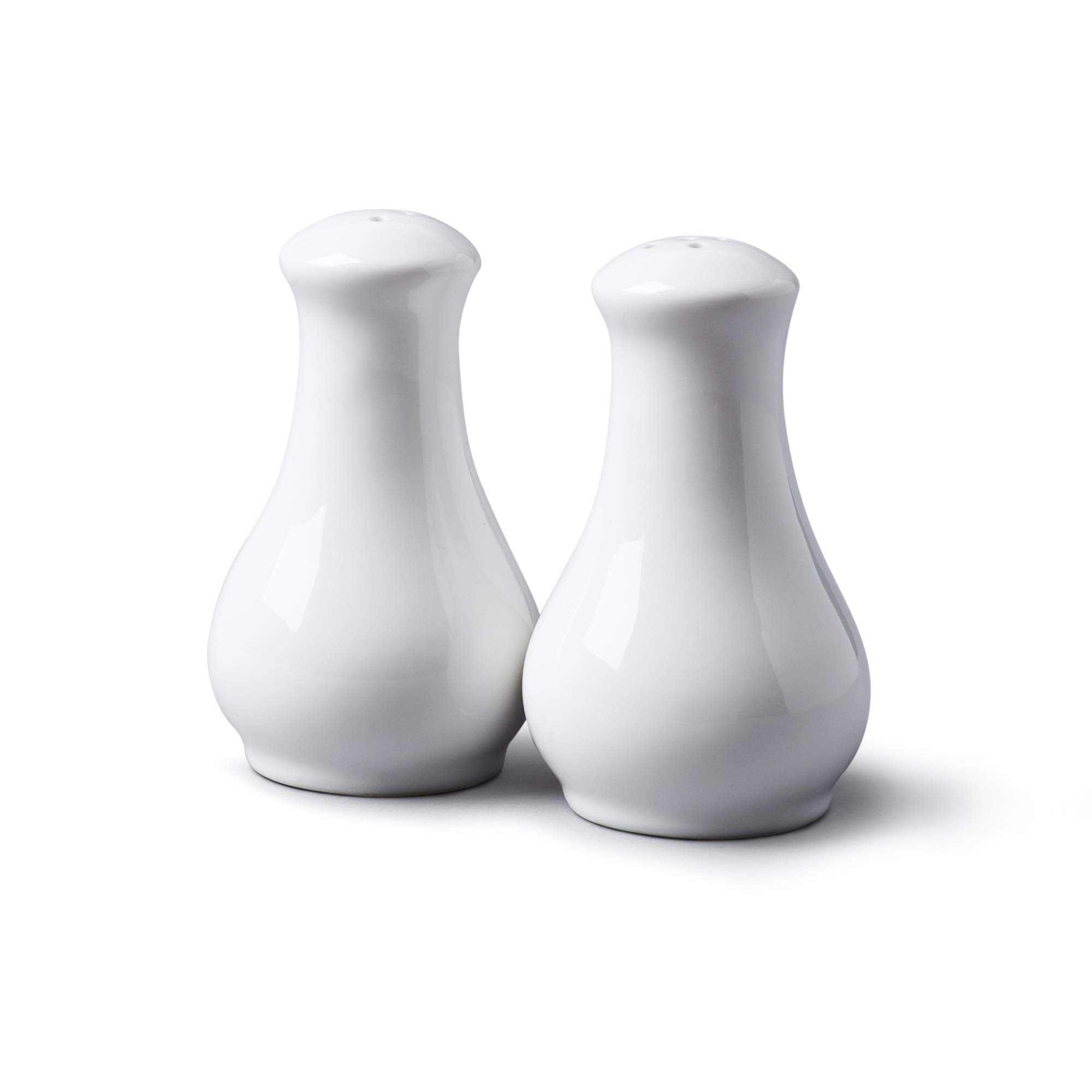 Wm Bartleet & Sons 1750 Traditional Porcelain Salt & Pepper Pot Shaker Cruet Set 13Cm - White