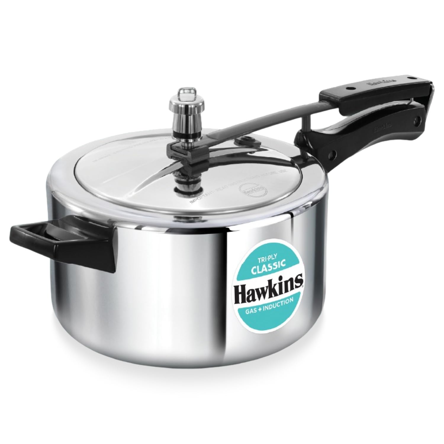 Hawkins Triply 4 Litre Classic Pressure Cooker, Triply Stainless Steel Induction Inner Lid Cooker & Tall Design, Silver (Sstcl40
