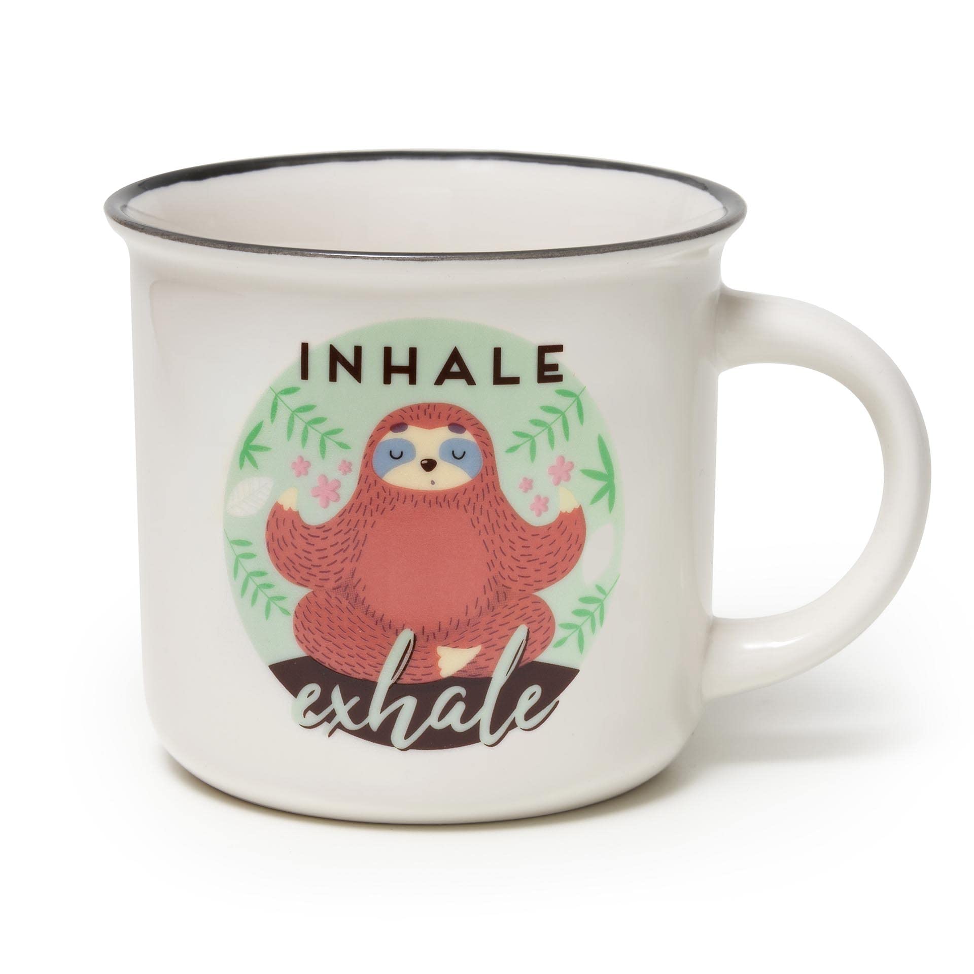 Legami CUP0055 Cup Puccino New Bone China Sloth Good Morning Collection 350ml Dishwasher Safe Microwave Safe