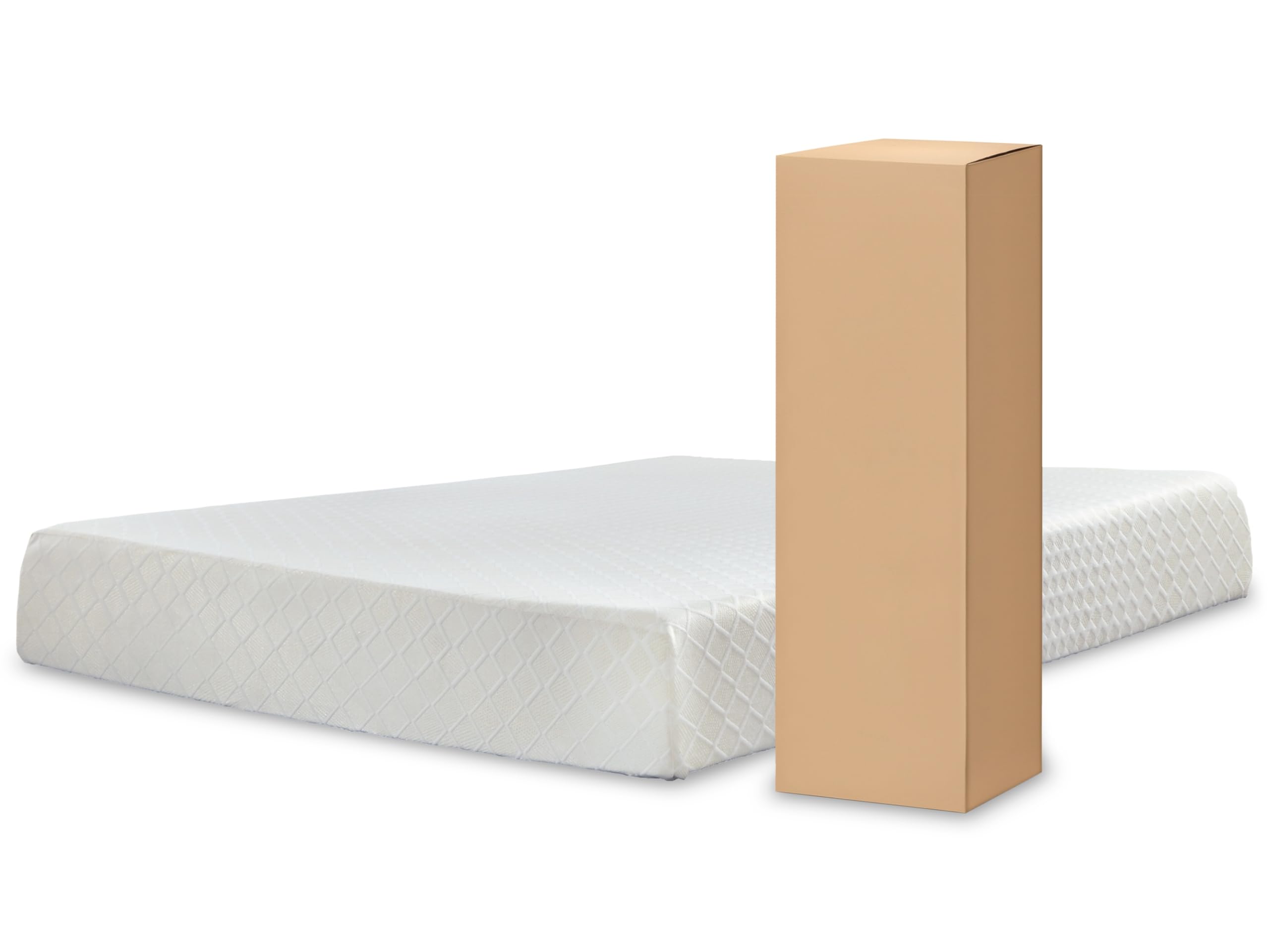 Signature Design by Ashley Full Size Chime 10 Inch Medium Firm Memory Foam Mattress with Green Tea & Charcoal Gel