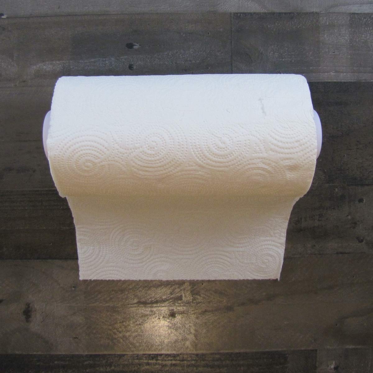 Treasure Gurus White Wall Under Cabinet Door Mount Paper Towel Holder Bathroom Kitchen Roll Hanger Rack Dispenser