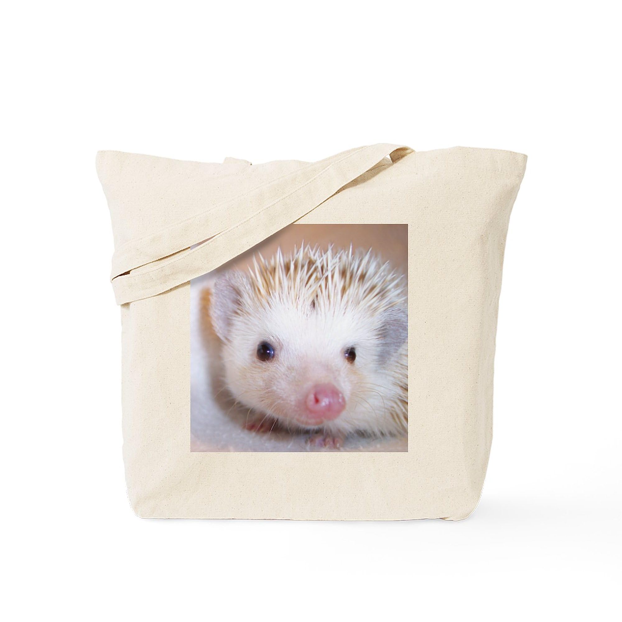 Cafepress Hedgehog Close Up Tote Bag Natural Canvas Tote Bag, Reusable Shopping Bag