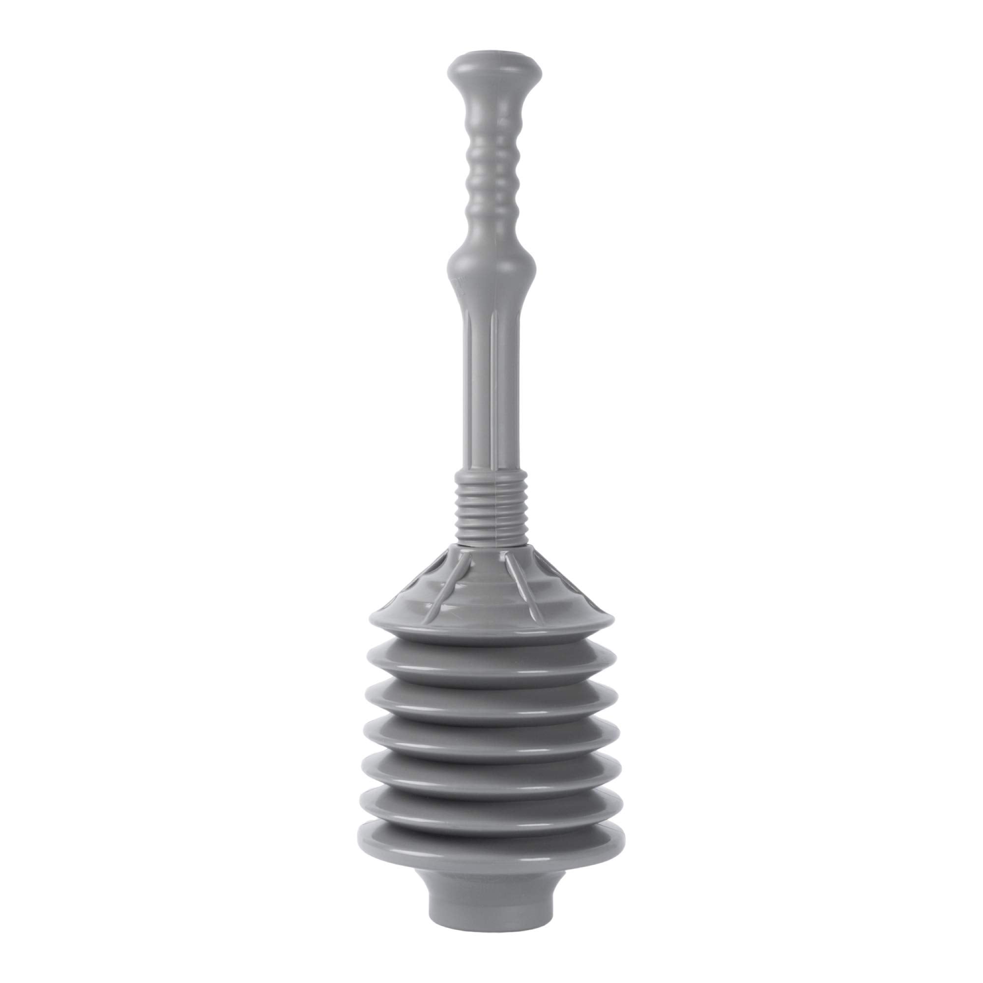 JS Jackson Supplies Professional Bellows Accordion Toilet Plunger, High Pressure Thrust Plunge Removes Heavy Duty Clogs from Clo