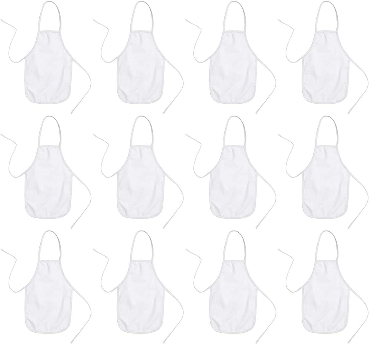 Bumble Crafts Kids Apron - Pack Of 12 | Natural Cotton | Canvas Apron For Kids | Toddler Apron For Ages 5 And Under | Kids Apron