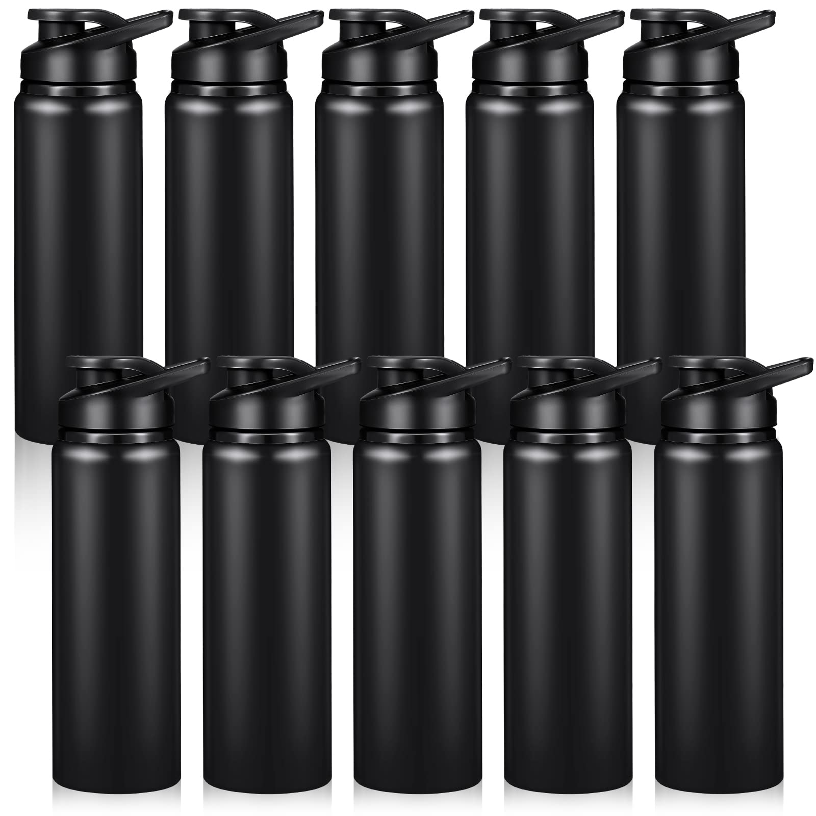Chengu 10 Pcs 24oz Reusable Aluminum Water Bottle Bulk Operation Christmas Outdoor Lightweight Sports Water Bottles Easy Carry L