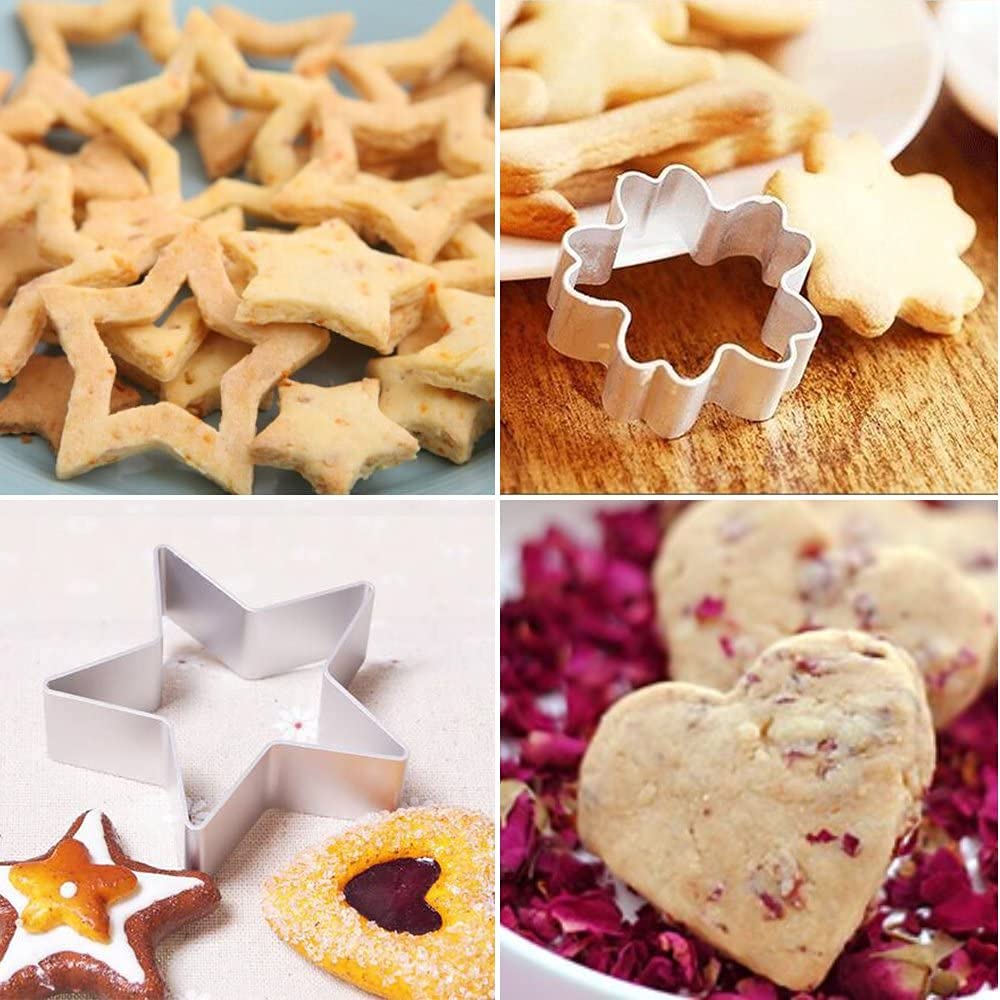 Utoolmart Non-Stick Cake Baking Mould, Cake Biscuit Decorating Mold, 12-In-1 Cookies Cutter Tools, For Pastry Dough Donut Clay,