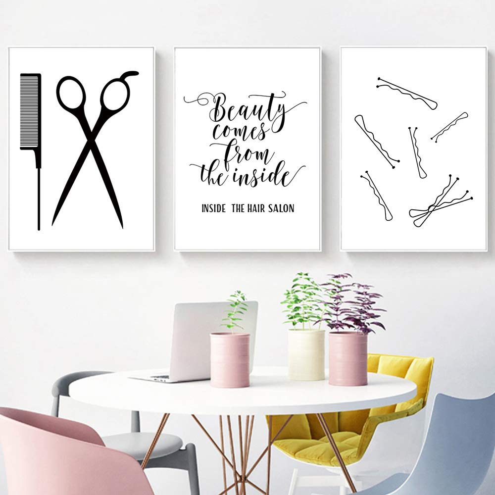 Hair Salon Wall Art Beauty Salon Pictures Fashion Canvas Art Hairstylist Wall Art Hair Salon Pictures Wall Decor Prints For Beau