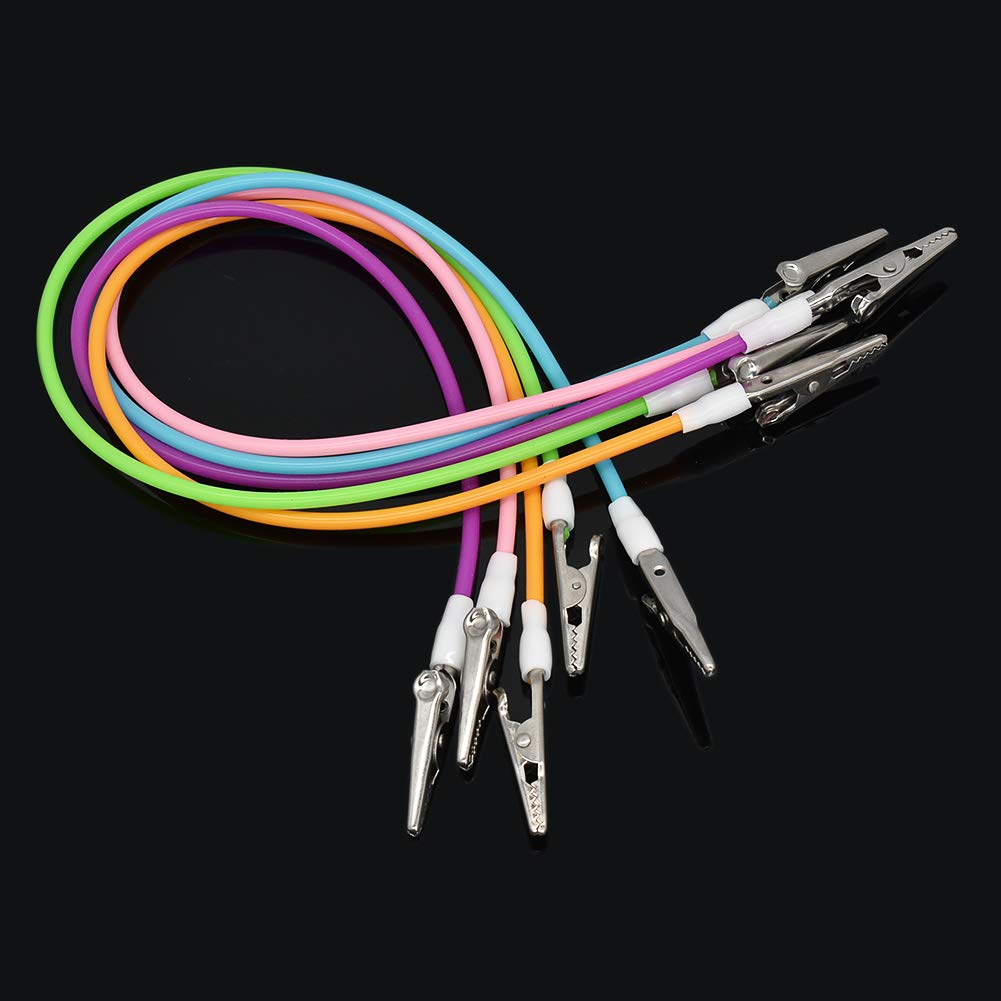 Angzhili 5 Pcs Dental Bib Clips,Silicone Napkin Clip Bib Holders With Colorful Silicone Lanyard And Stainless Steel Clip(Multico