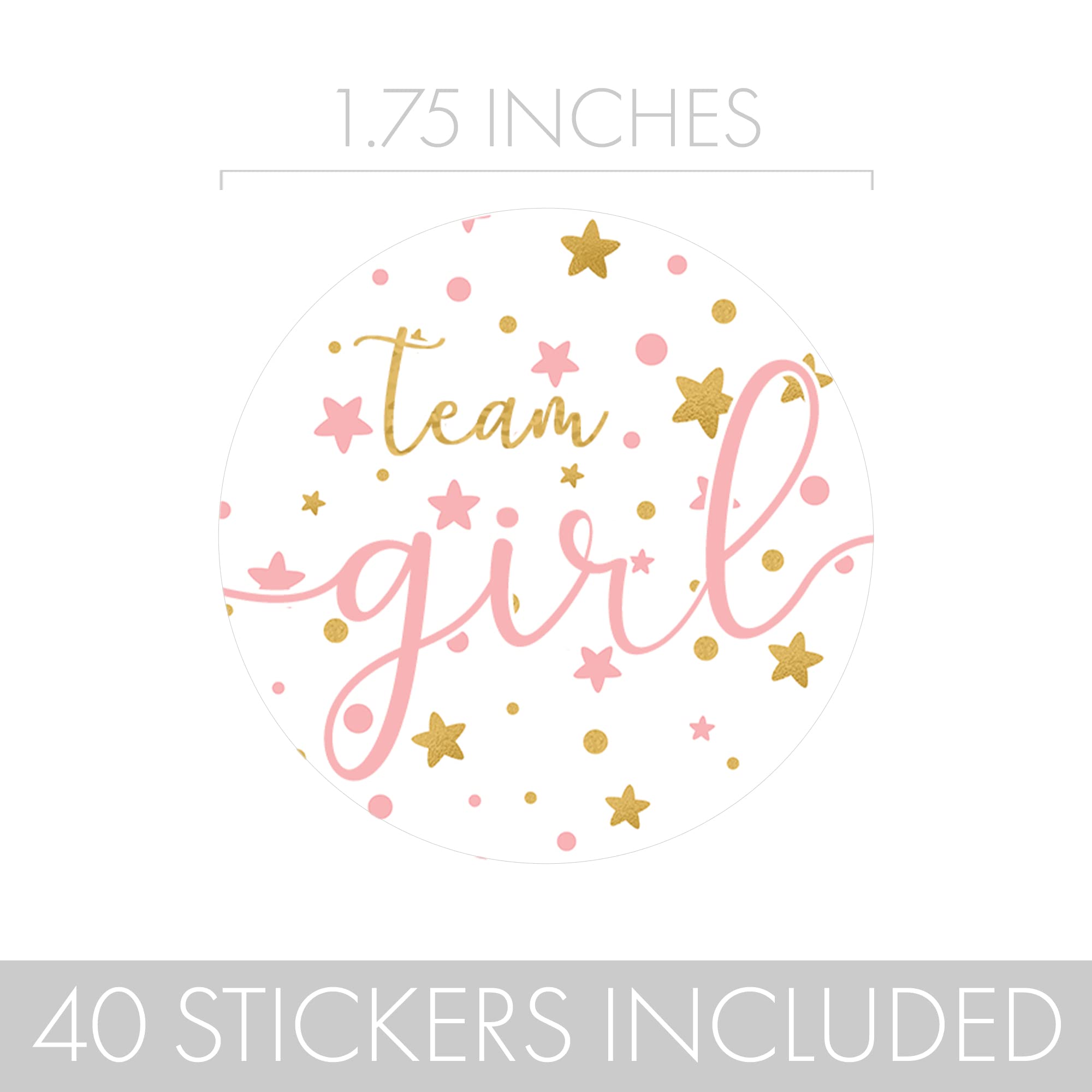 Twinkle Twinkle Little Star Gender Reveal Party - Team Boy Or Girl - 40 Stickers
