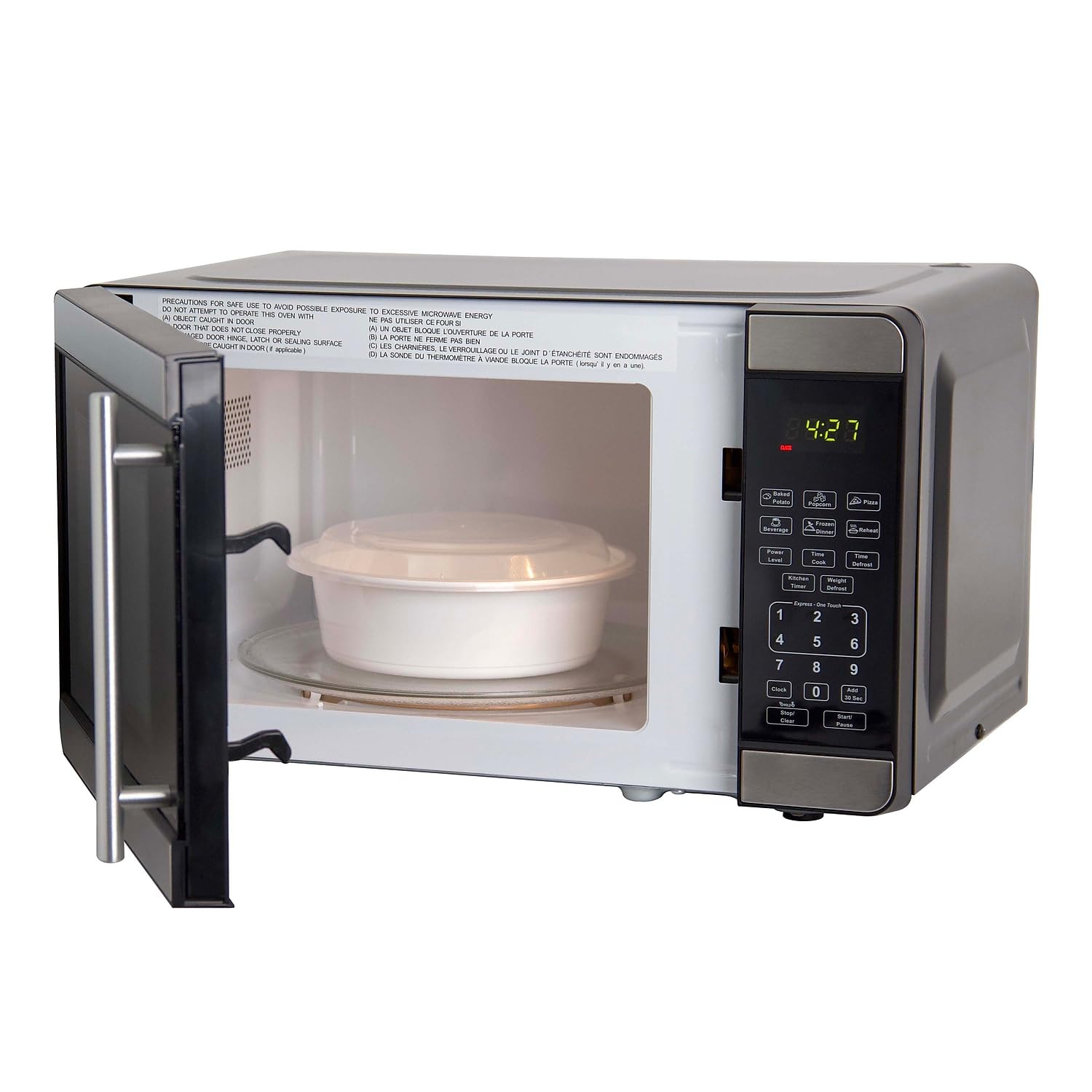 Avanti Mo7103Sst 0.7 Cu.Ft Capacity Microwave Oven, 700 Watts, Stainless Steel And Black