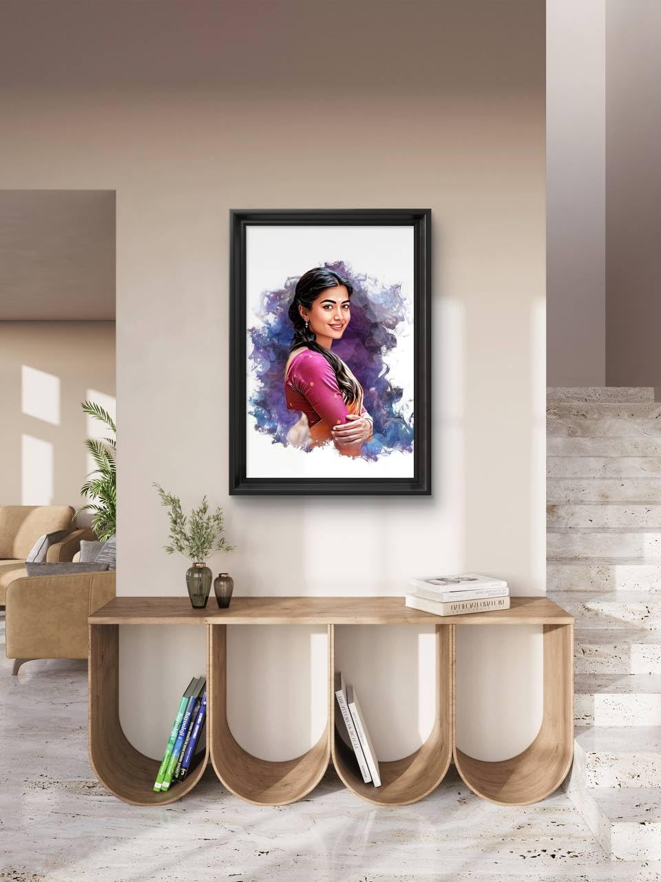 Jadoun Customised Digital Handmade Smock Pattern Oil Painting | Gift For - Anniversary | Birthday |Wife | Husband | Sister | Gif