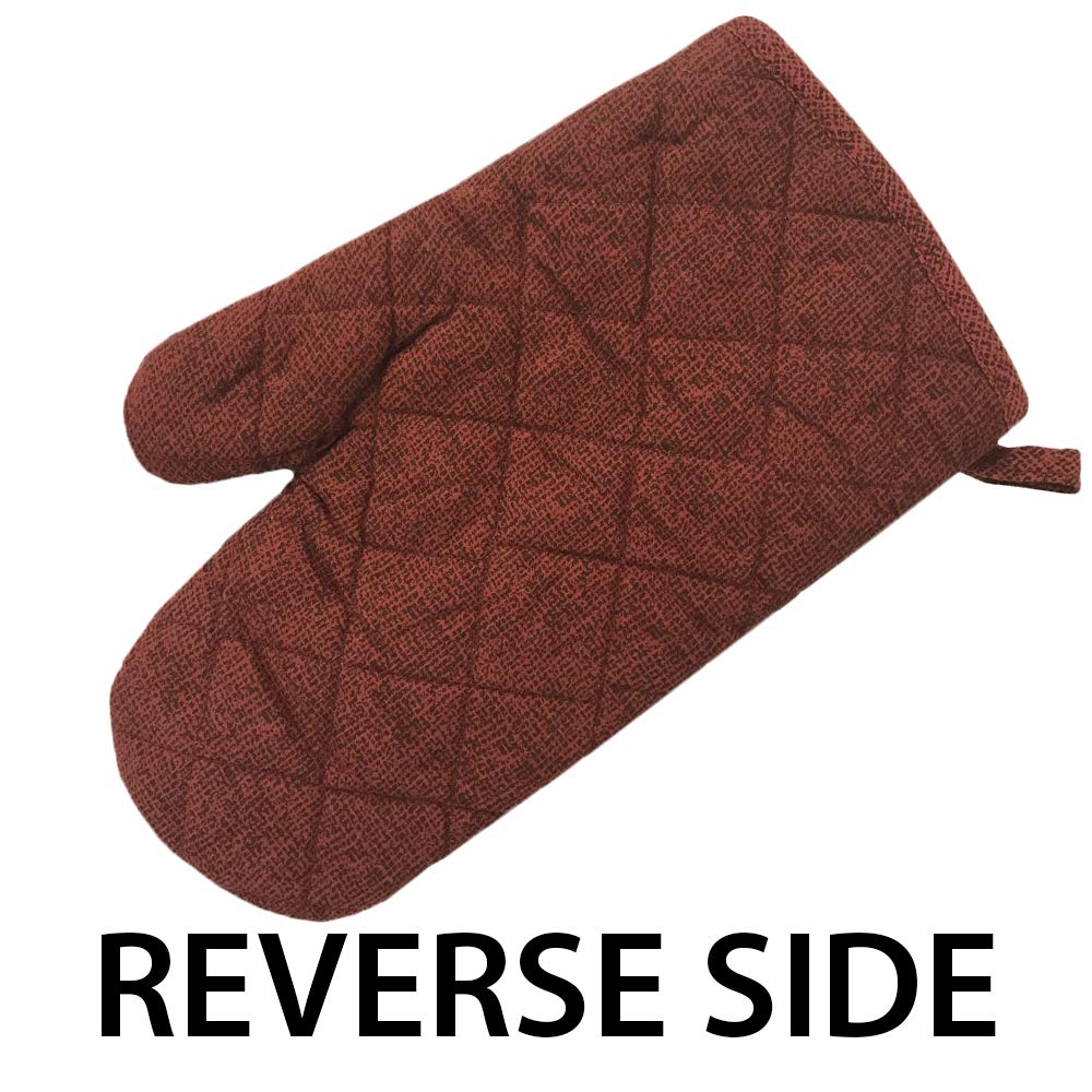 Lobyn Value Packs Kitchen Towel 5 Piece Linen Set 2 Towels 2 Pot Holders 1 Oven Mitt (Cabernet)