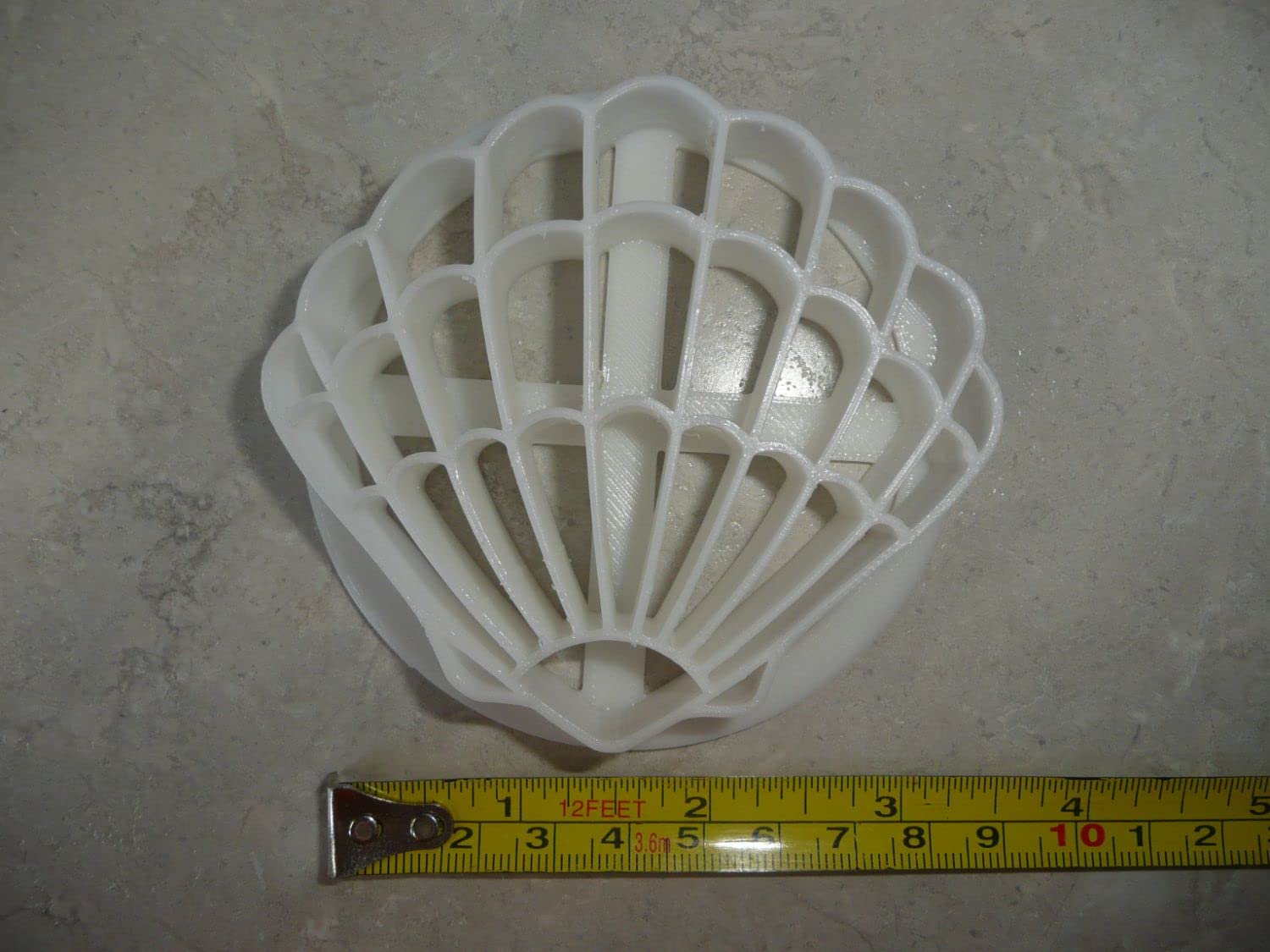 Scalloped Shell Design Pattern Concha Cutter Mexican Sweet Bread Stamp Made In Usa Pr4598 White