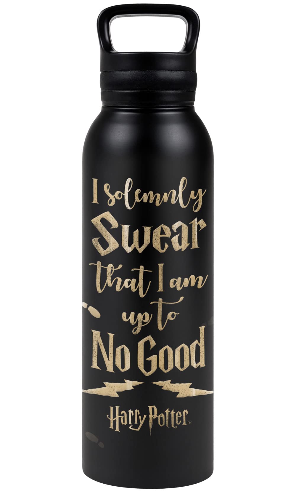 Harry Potter Official No Good 24 Oz Insulated Canteen Water Bottle, Leak Resistant, Vacuum Insulated Stainless Steel With Loop C