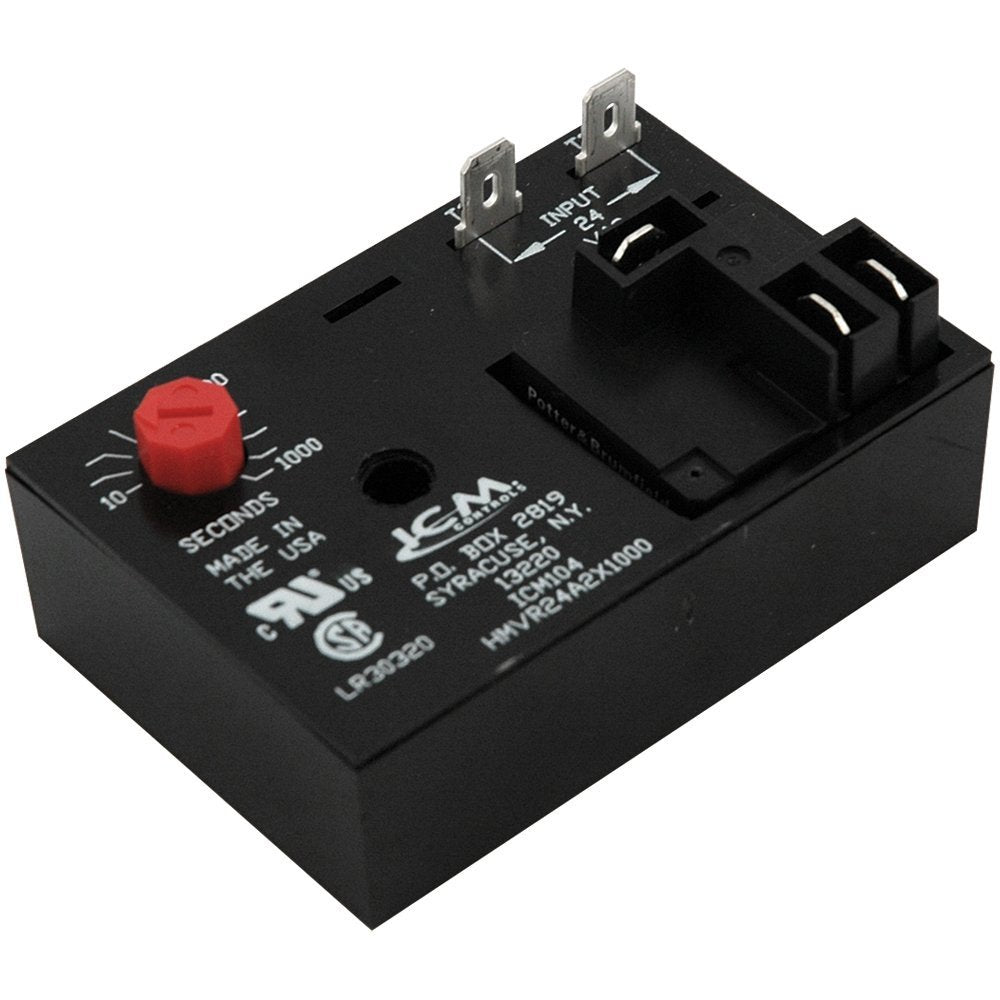 Icm Controls Icm104 Delay-On-Make Timer With 10-1,000 Seconds Adjustable Time Delay And Spdt Relay Output, 18-30 Vac