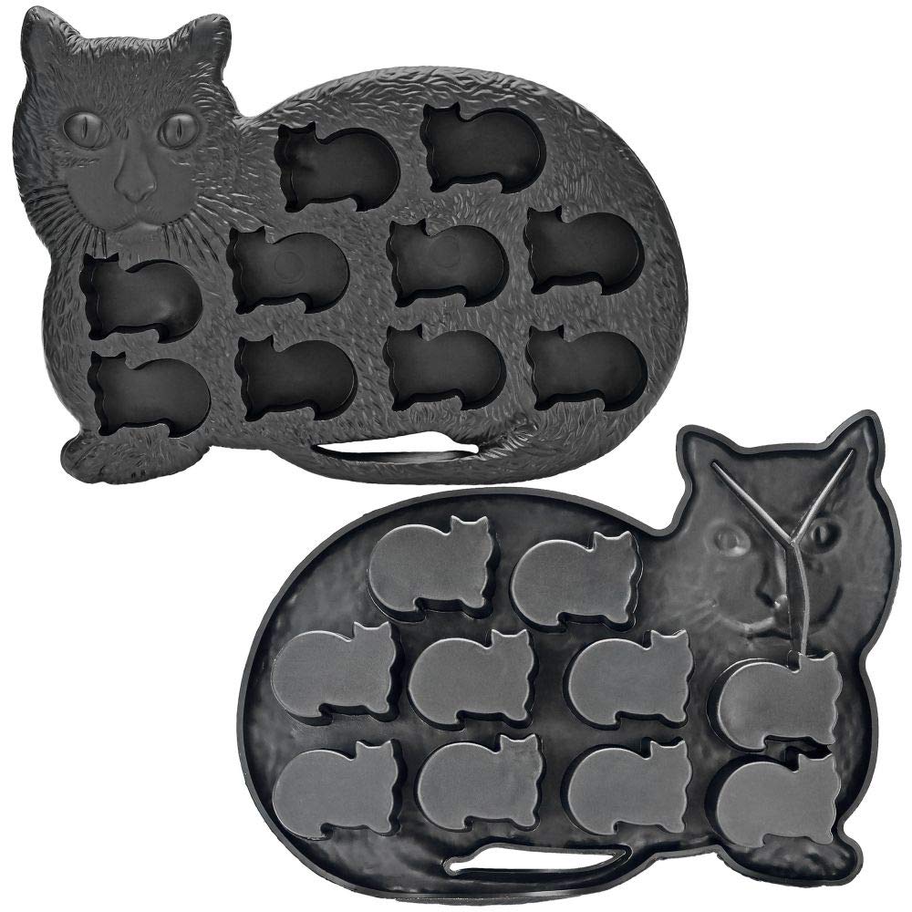 Fairly Odd Novelties Ice Cube Tray, Two Pack, Black Cat