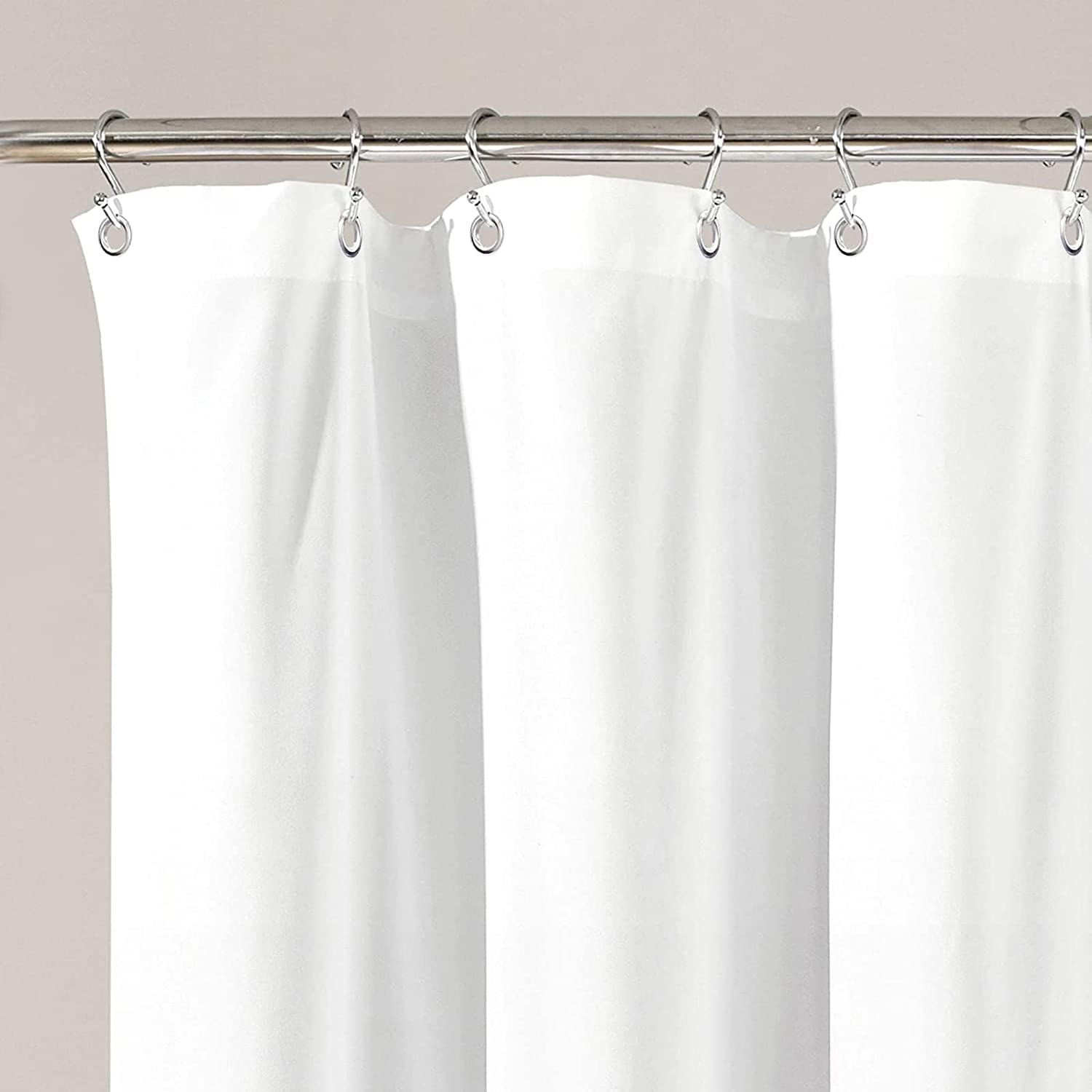 White Ruffle Shower Curtain Farmhouse Shower Curtain Set With 12 Hooks 72 X 84 Inch Fabric Shower Curtains With Buttons & White