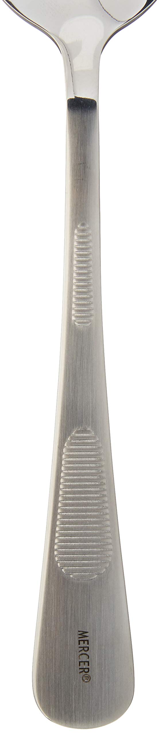 Mercer Culinary 18-8 Stainless Steel Plating Spoon With Slotted Bowl, 7-7/8 Inch,Silver