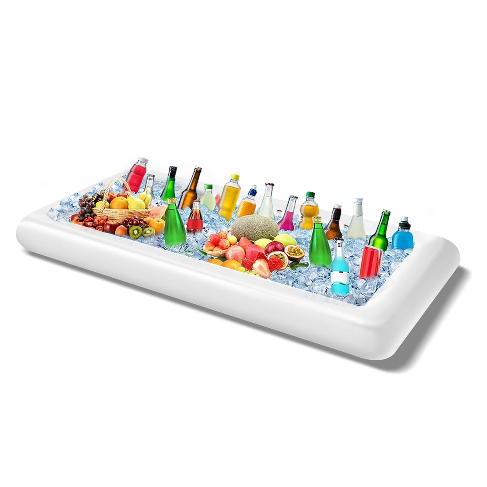 Aituosi Inflatable Ice Serving Buffet Bar With Drain Plug - Bbq Picnic Pool Party Supplies Buffet Salad Food & Drinks Tray For P