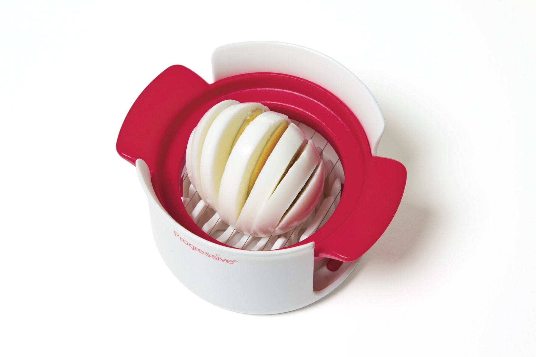 Prepworks Compact Egg Slicer, 4.13x3.50x2.25 inches, White/Red/Yellow, Model 393691