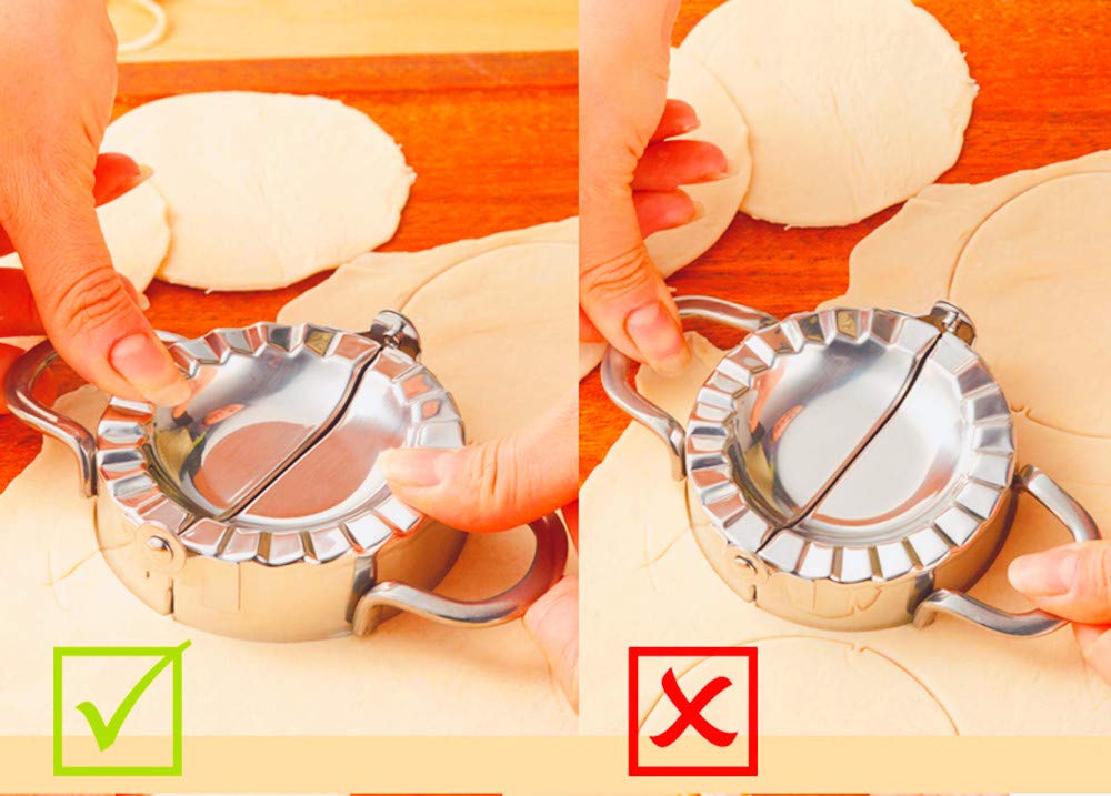 Dumpling Maker - Dumpling Press/Stainless Steel Empanada Press/Pie Ravioli Dumpling Wrappers Mold Kitchen Accessories (9.5Cm/3.7