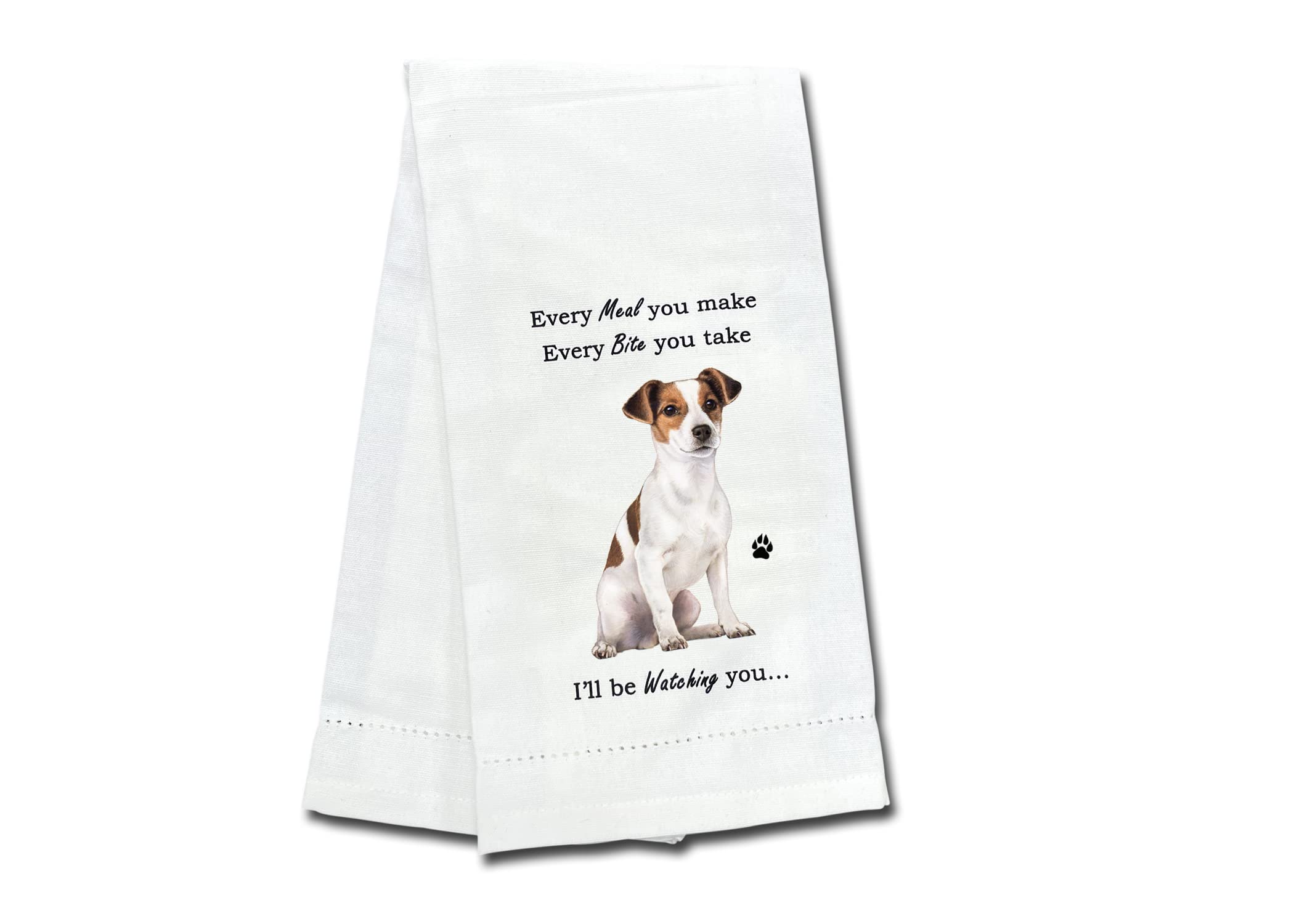 Jack Russell Kitchen Towel - Soft Highly Absorbent - Jack Russell Gifts - Dish Towels For Washing Dishes - Tea Towels - Reusable