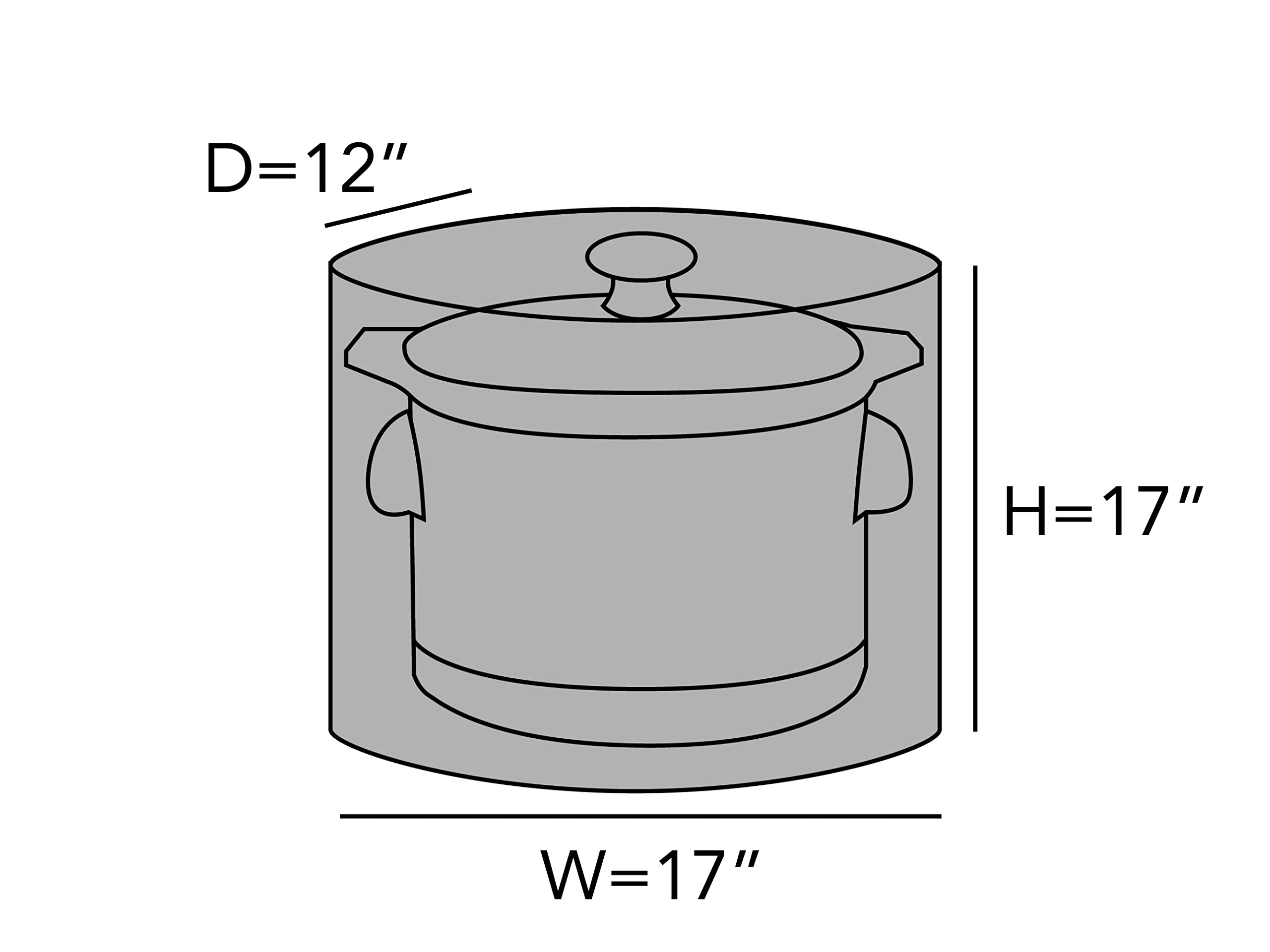 Covermates Keepsakes - Slow Cooker Cover - Dust Protection - Stain Resistant - Washable - Appliance Cover, Black