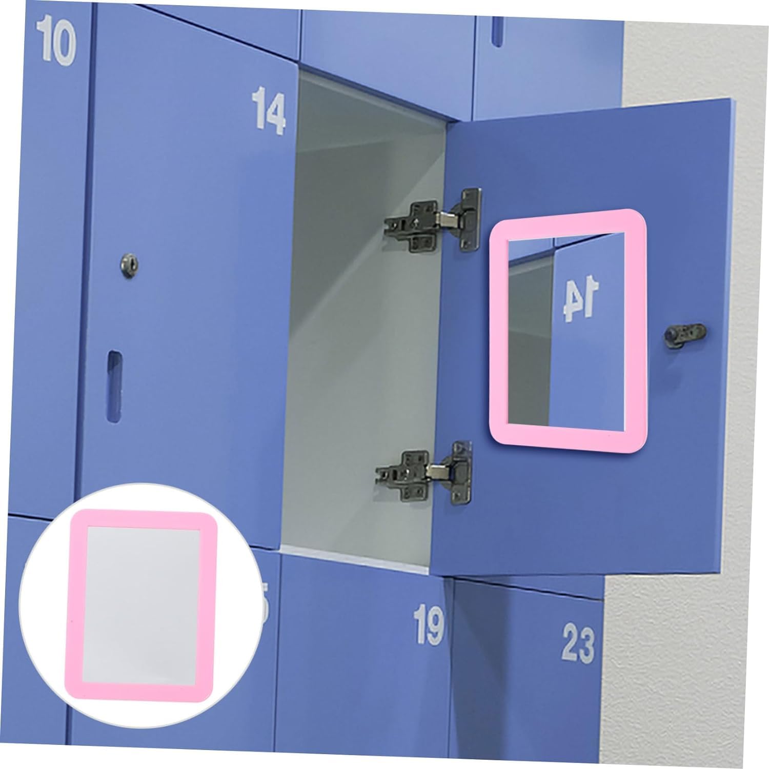 Mihaguty Magnetic Locker Mirror,5'' X 7'' Small Mirrors For Locker With Magnetic Backing,Real Glass Mirrors For School Locker, B