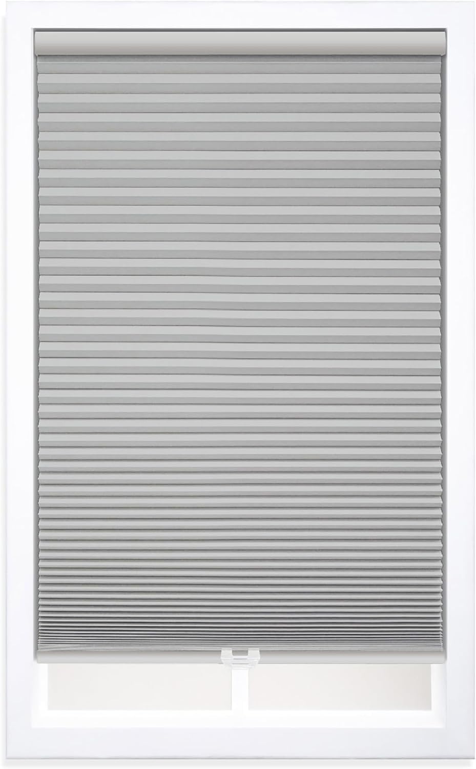 DEZ FURNISHINGS QELGWT614360 Cordless 1.5 Blackout Cellular Shade, 61.5W x 36H, Sterling Gray