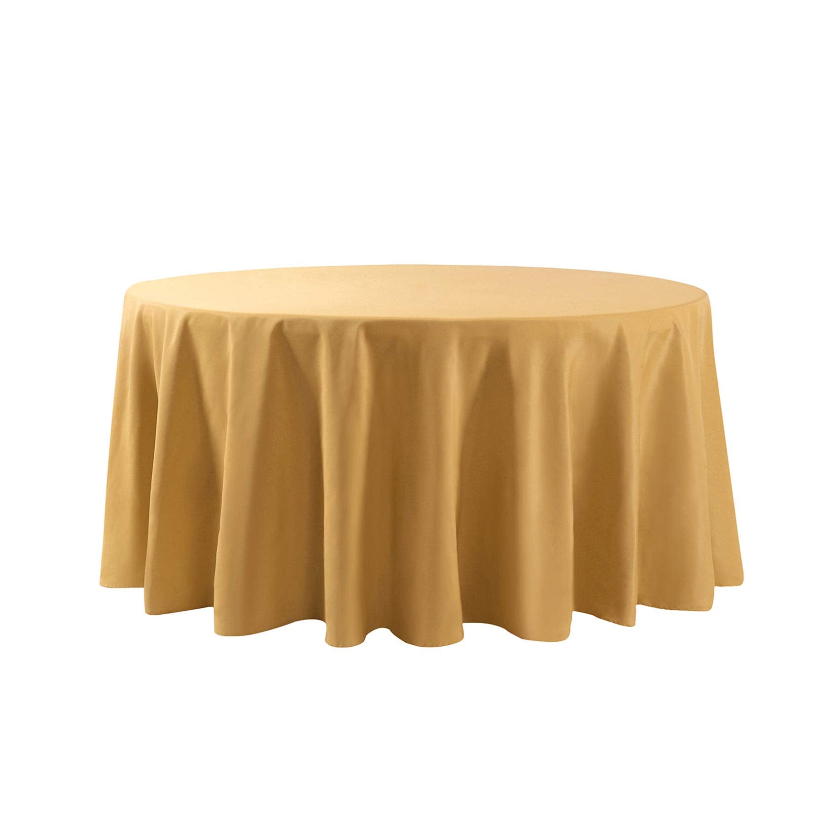 108 Inch Round Tablecloth Washable Polyester Table Cloth Decorative Table Cover For Wedding Party Dining Banquet(108 Inch,Gold)