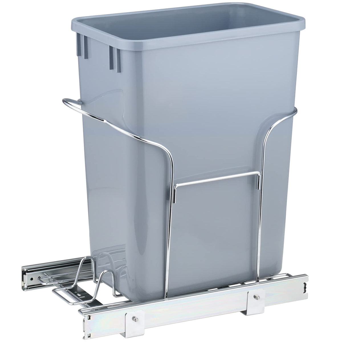 Vevor Pull-Out Trash Can, 29L Single Bin, Under Mount Kitchen Waste Container With Slide And Handle, 110 Lbs Load Capacity Heavy