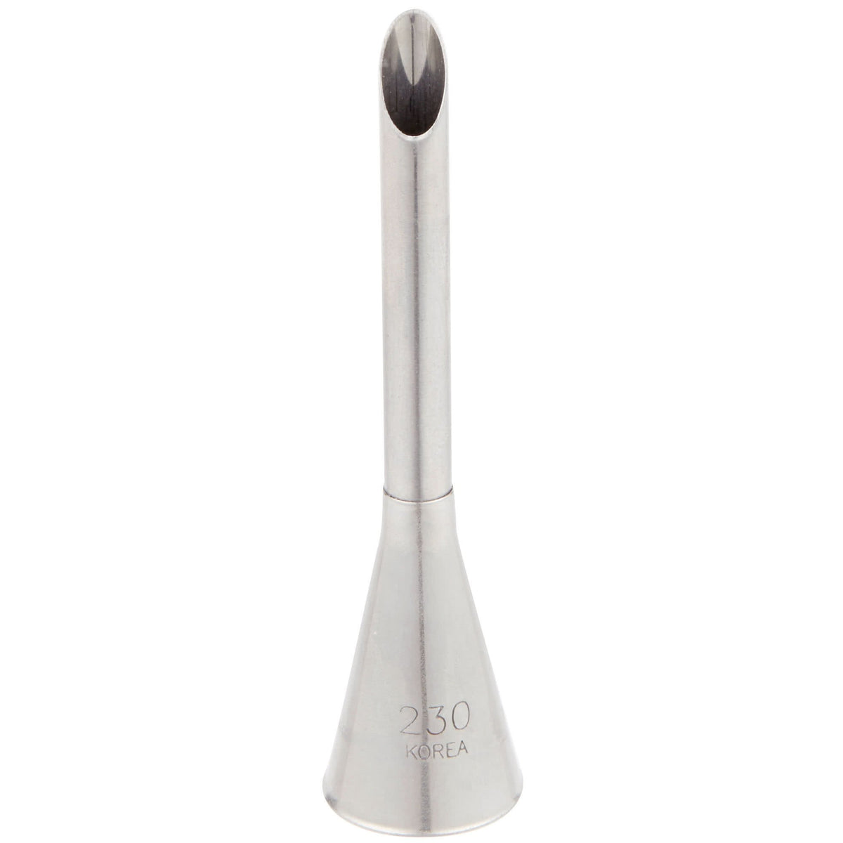Ateco 230 2 7/8'' Bismark Metal Piping Tip - Great For Filling Donuts, Cupcakes, Elclairs, And Other Pastries