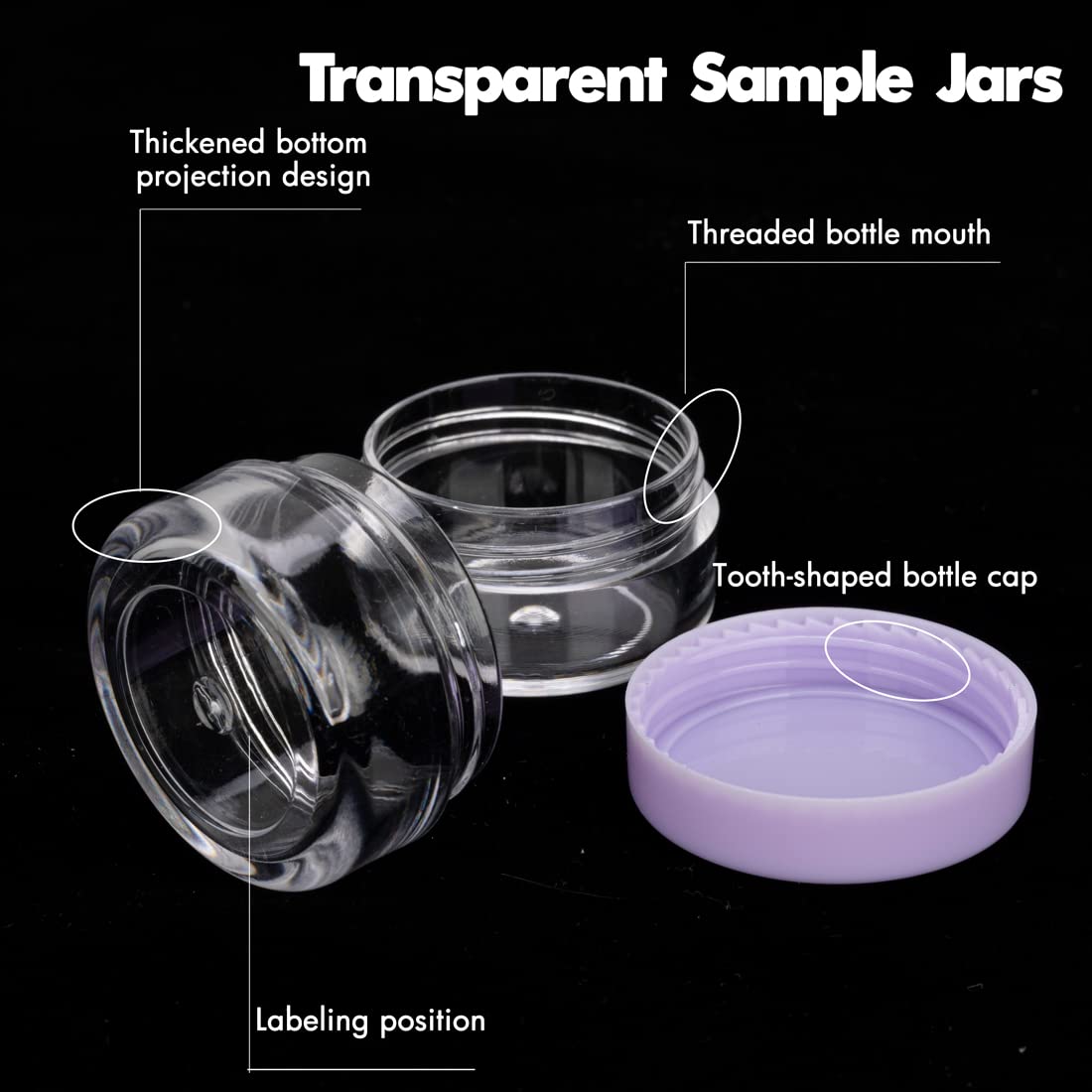 5 Gram Sample Containers With Lids, 25 Count 5Ml Sample Jars, Empty Cosmetic Containers With Lids, Small Makeup Travel Container