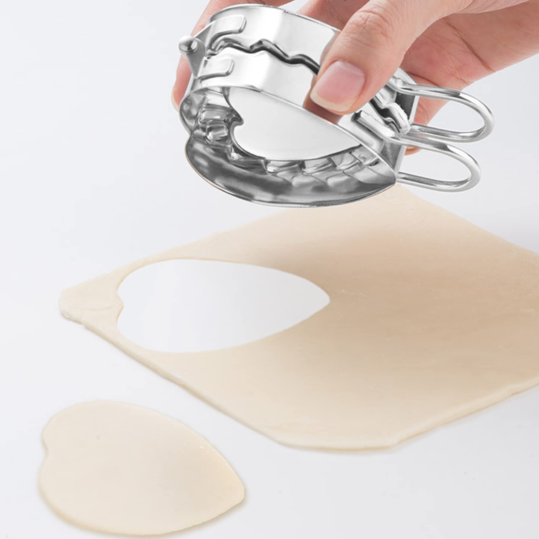 Mggi Heart Shaped Ravioli Mold Pierogi Dumpling Maker, Stainless Steel Goya Empanada Press Mold, Ravioli Mould Crimper, Wraper D