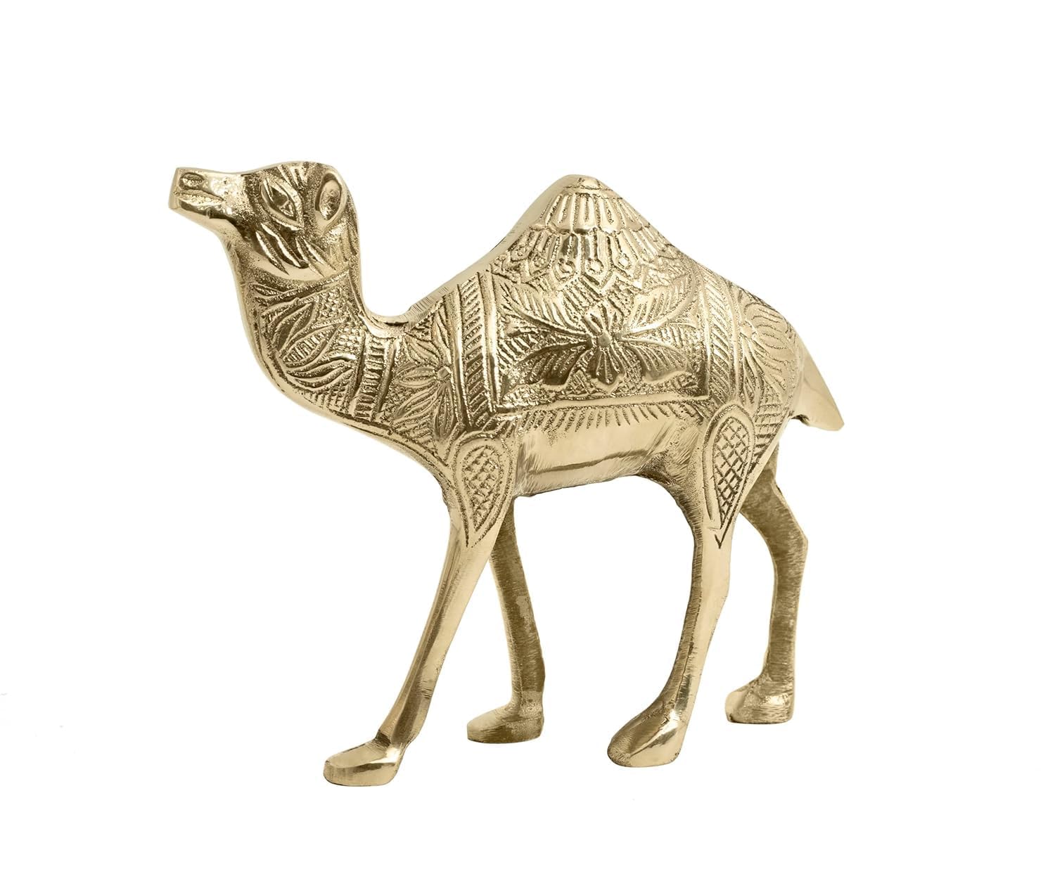 Brongs Brass Camel Statue | Height - 16 Cm Aprrox. | Weight - 732 Gram Approx. | Vastu Idol For Home And Office | Zonal Placemen