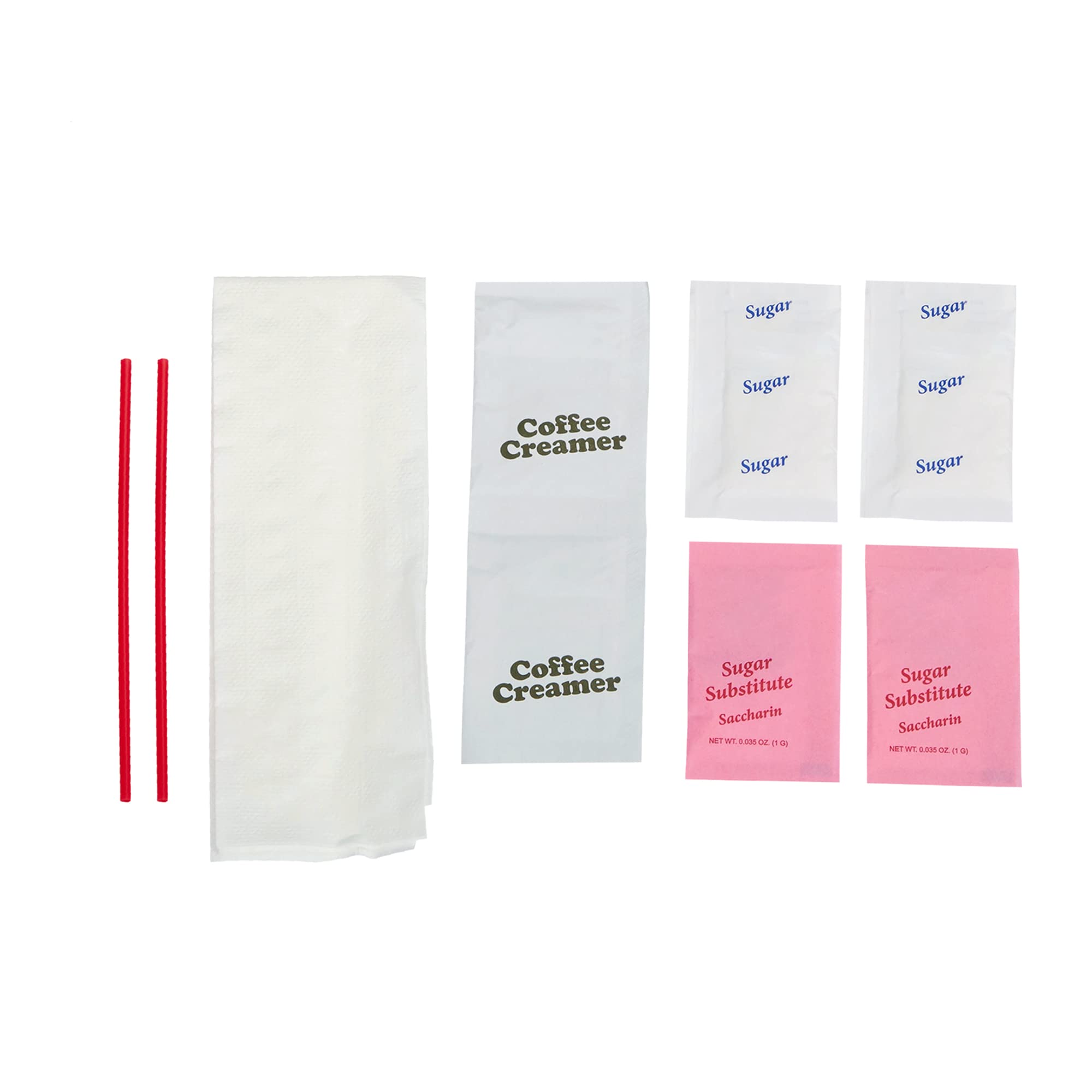 Wna 611912 9-Piece Coffee Condiment Kit, 12'' X 12'' 1-Ply Napkin (Case Of 250)