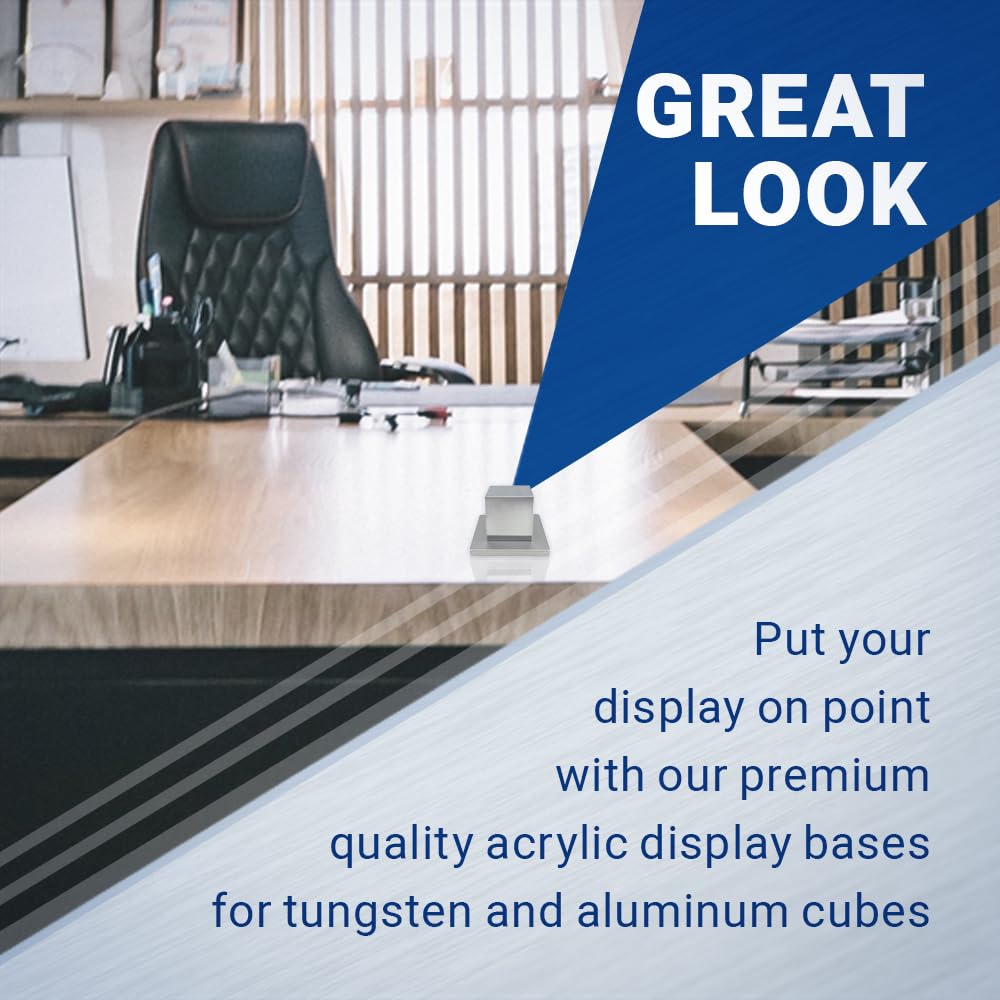 Premium Display Base - Double-Sided Stand For 1.00'' & 1.50'' Cubes - Elegant & Versatile Design For Collectors, Hobbyists, & Re
