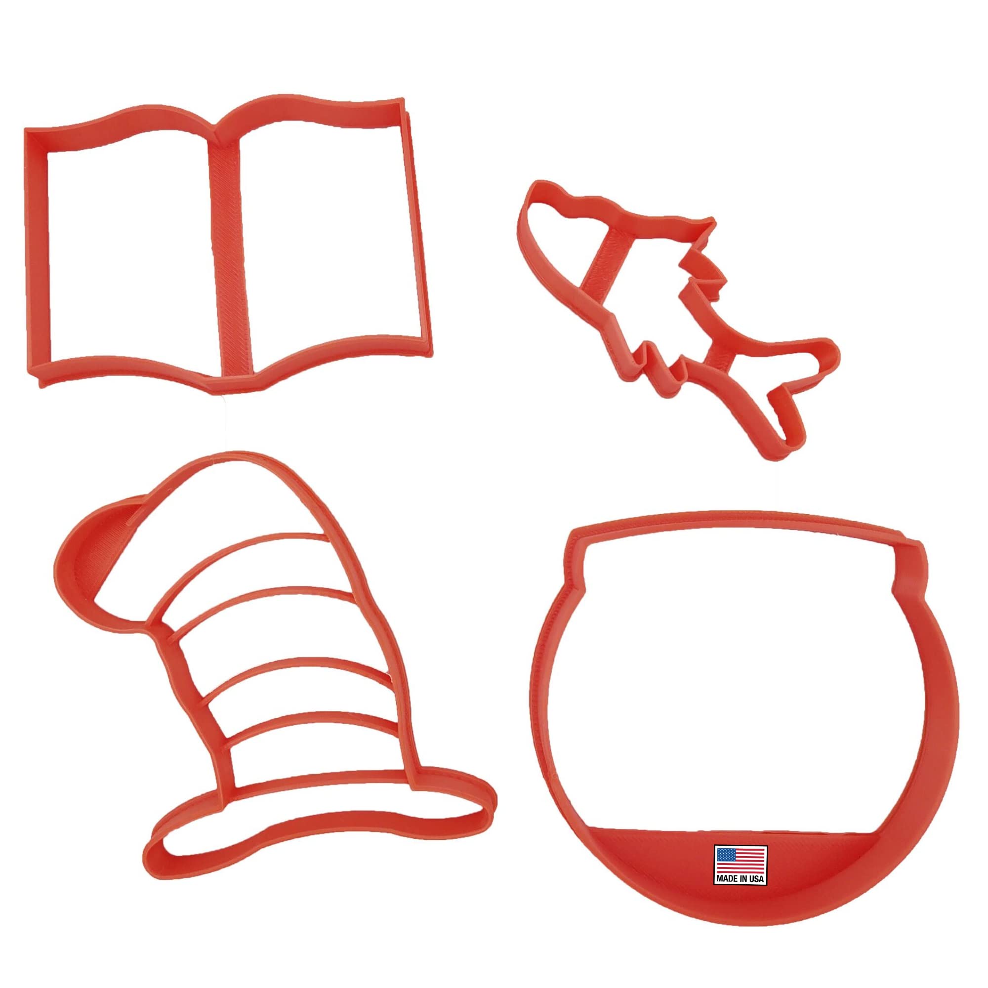 Inspired By Dr. Seuss Cat In The Hat Cookie Cutters Inspired By Dr Seuss Cat In The Hat Book Hat Fish And Fishbowl Cookie Cutter