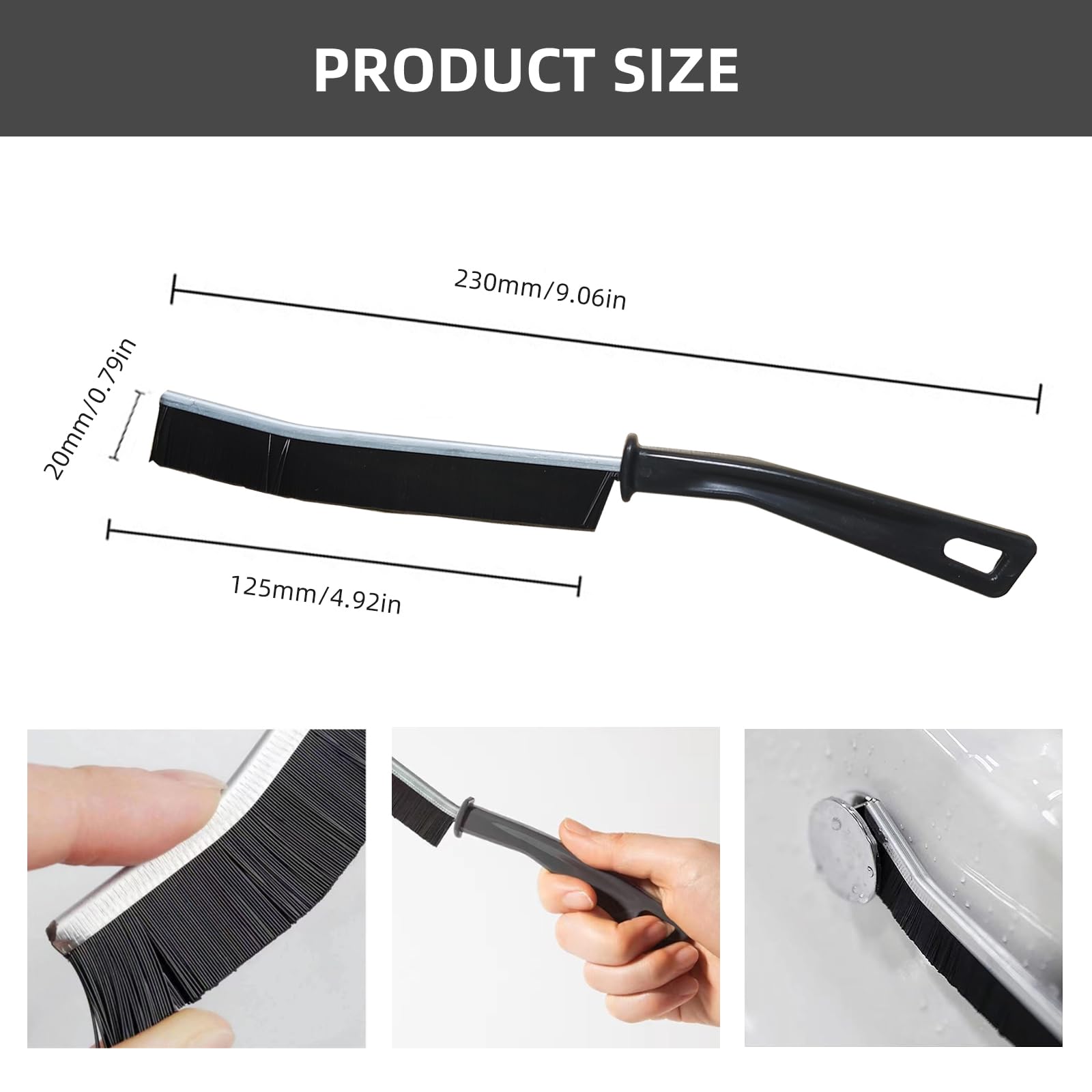 3Pcs Gap Cleaning Brush, Multi-Purpose Door Window Track Deep Cleaning Brush Supplies,Bathroom Gap Cleaning Brush, Clean The Dea