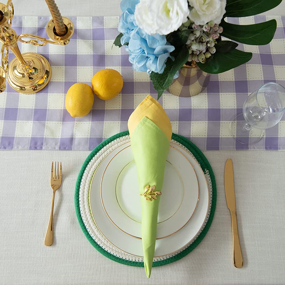 Koffota Jasmine Yellow Cloth Napkins 100% Cotton Set Of 12, Spring Cloth Napkins Easter Table Decor For Dinner, Soft Comfortable